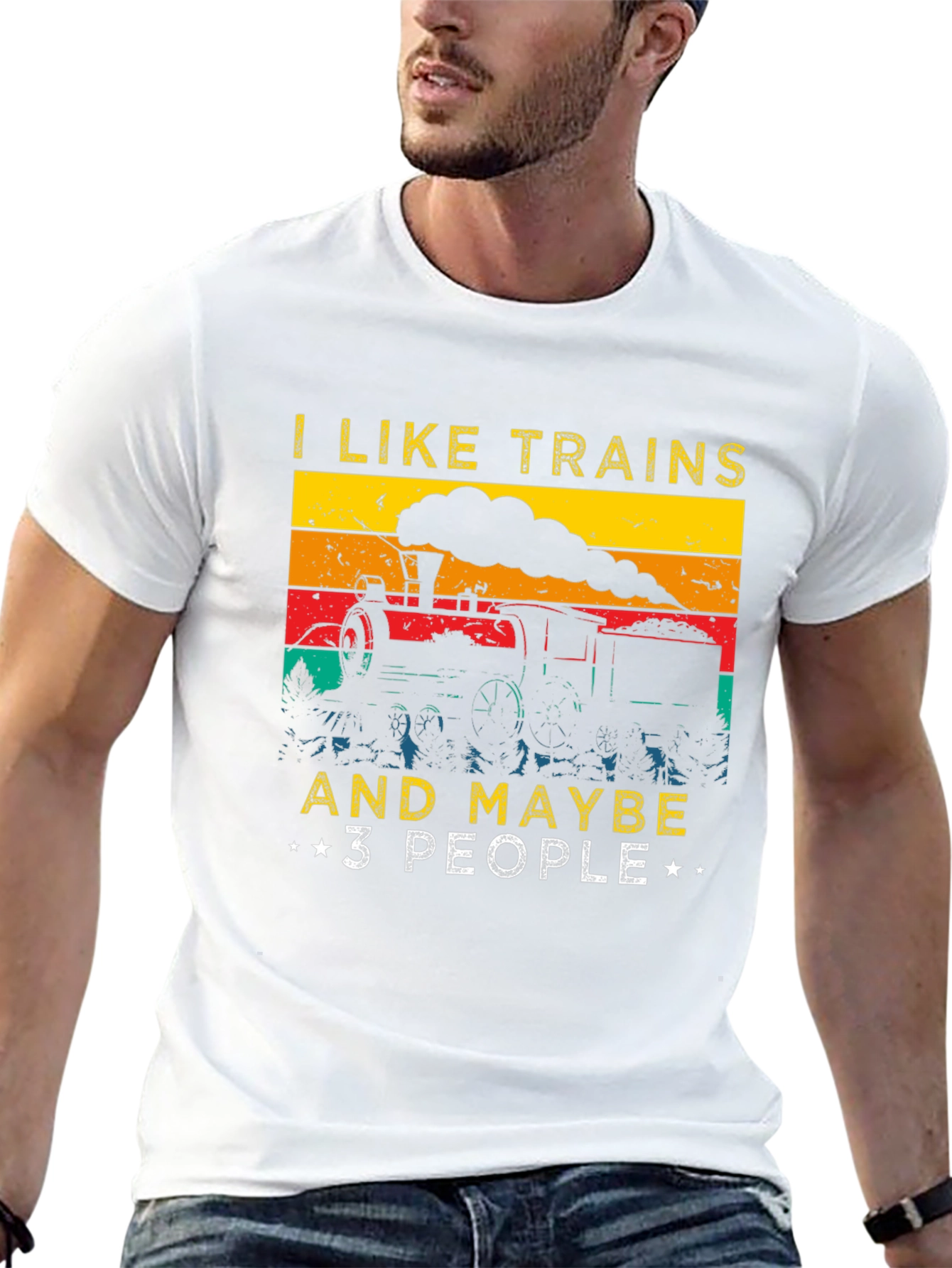 I Like Trains and Maybe 3 People T-Shirt