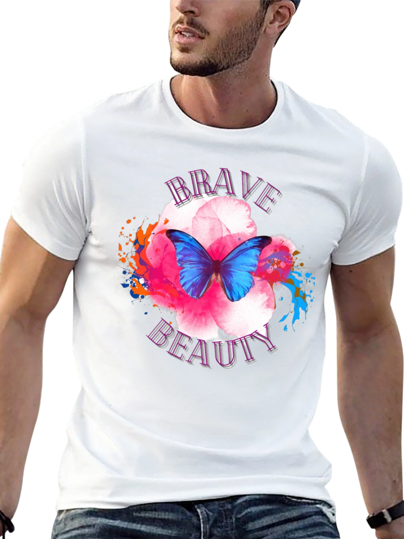 Brave Beauty Butterfly Graphic T-Shirt