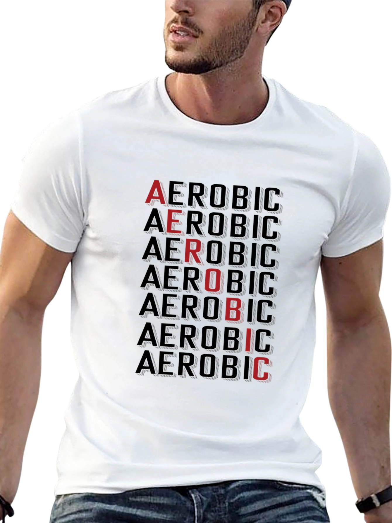 Aerobic Graphic Tee - Mens Black T-Shirt