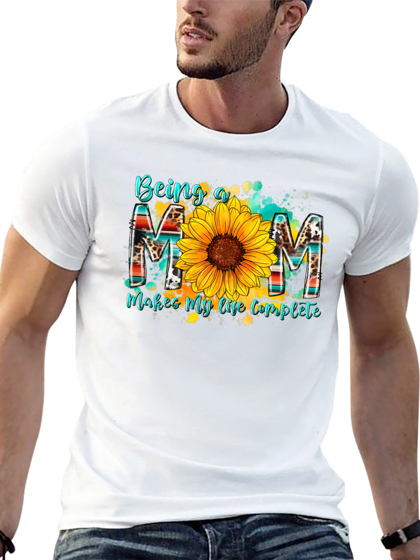 Being a Mom T-Shirt - Sunflower Design