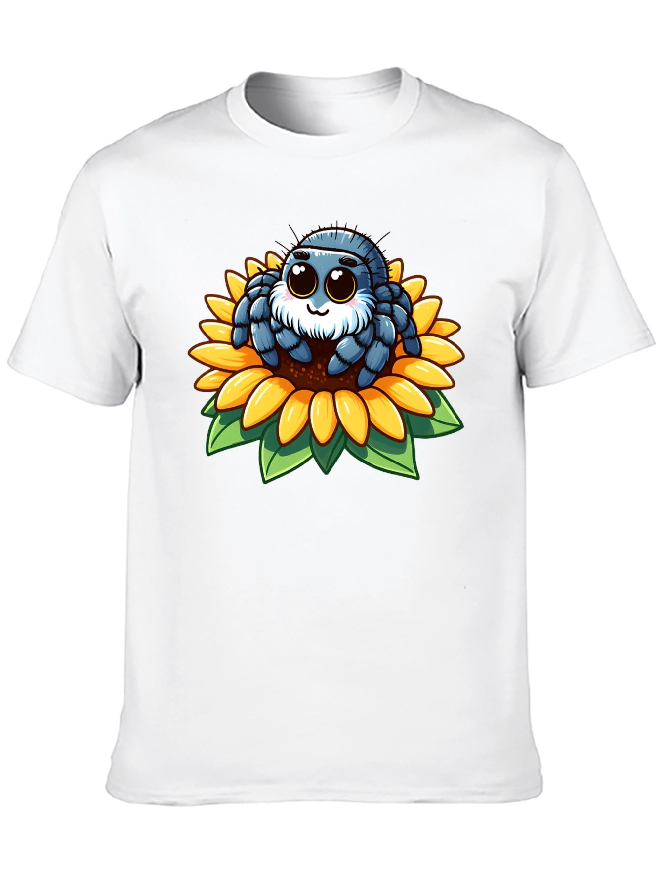 Cute Spider on Sunflower Graphic Tee