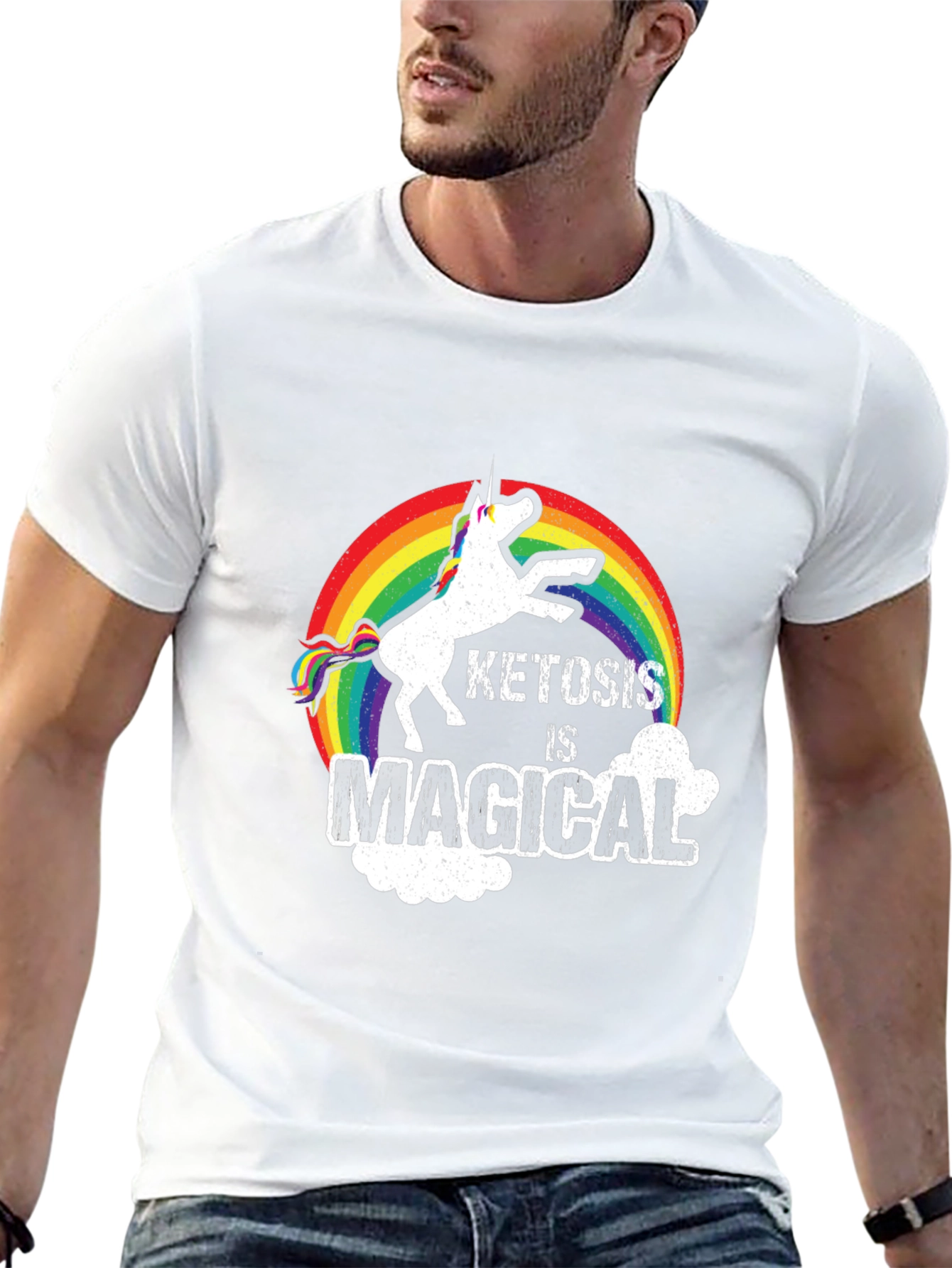 Ketosis is Magical Unicorn Rainbow T-Shirt