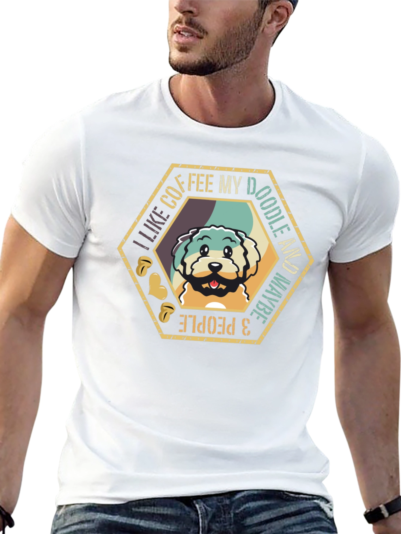 Coffee & Doodles T-Shirt - Cute Pet Lover Tee