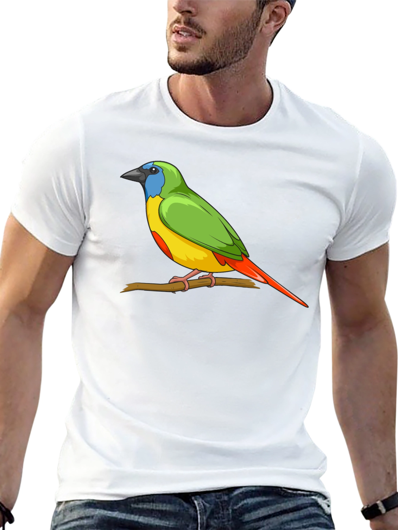 Bird on Branch Graphic Tee - Unisex Black T-Shirt