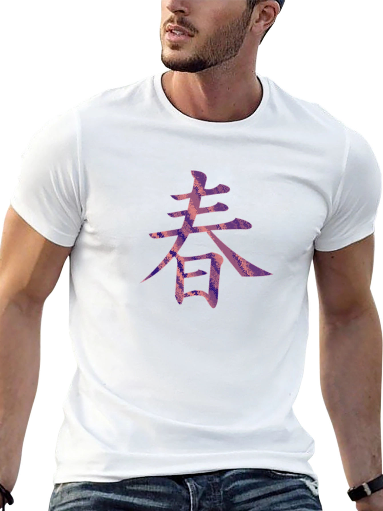 Spring Kanji Graphic Black Tee
