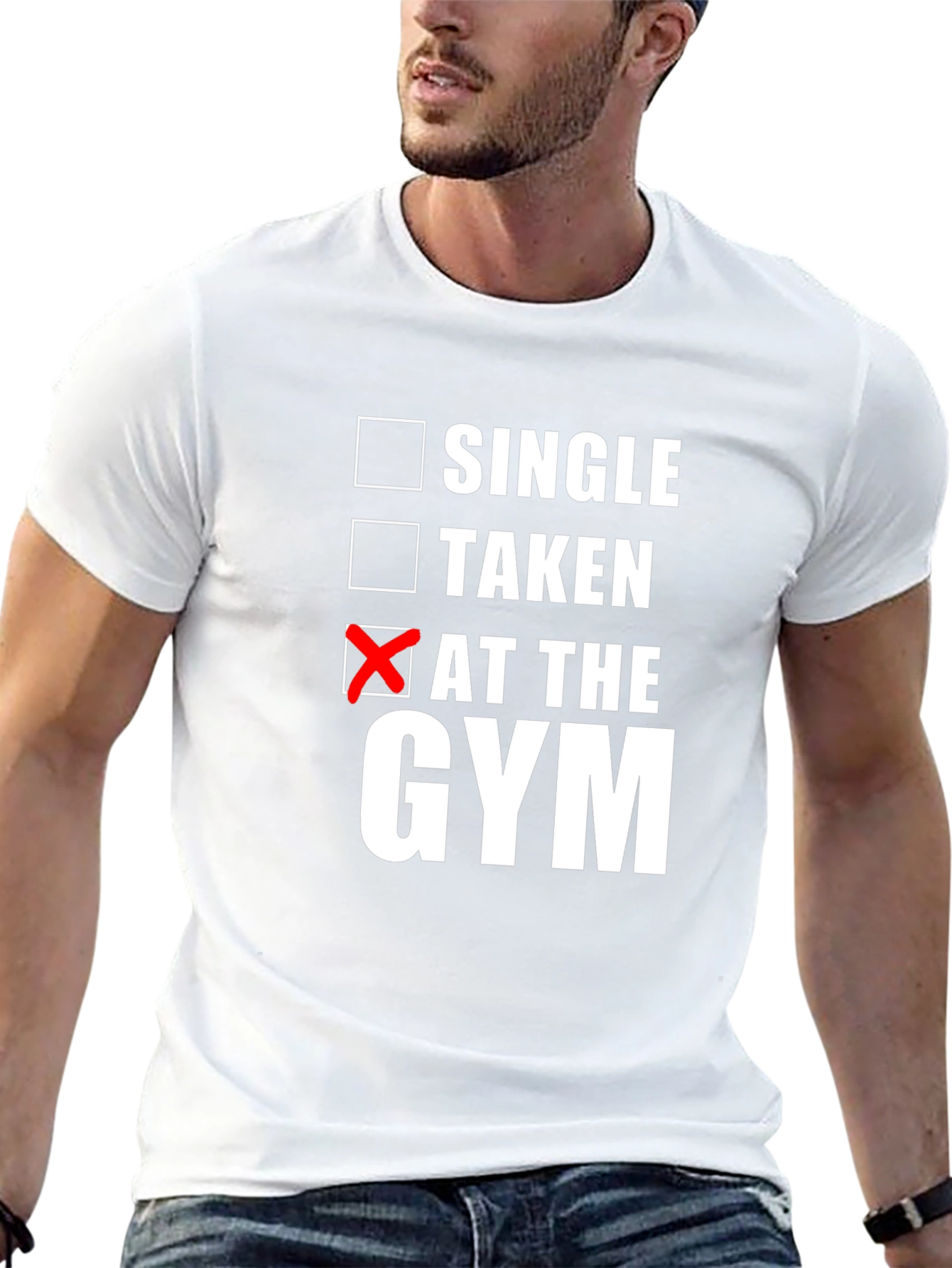 At The Gym T-Shirt: Single Taken Workout Tee