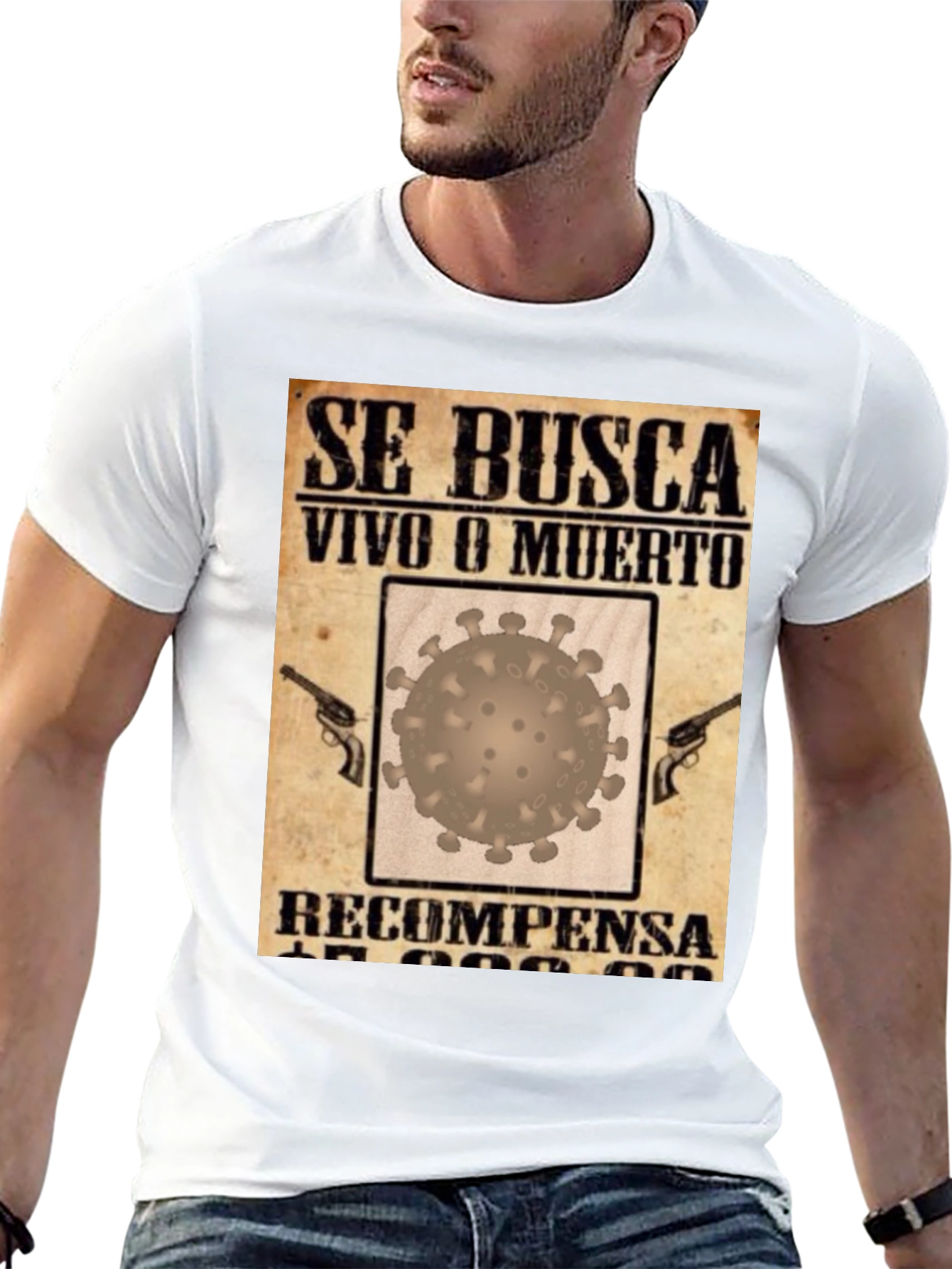 Wanted Dead or Alive COVID Virus T-Shirt