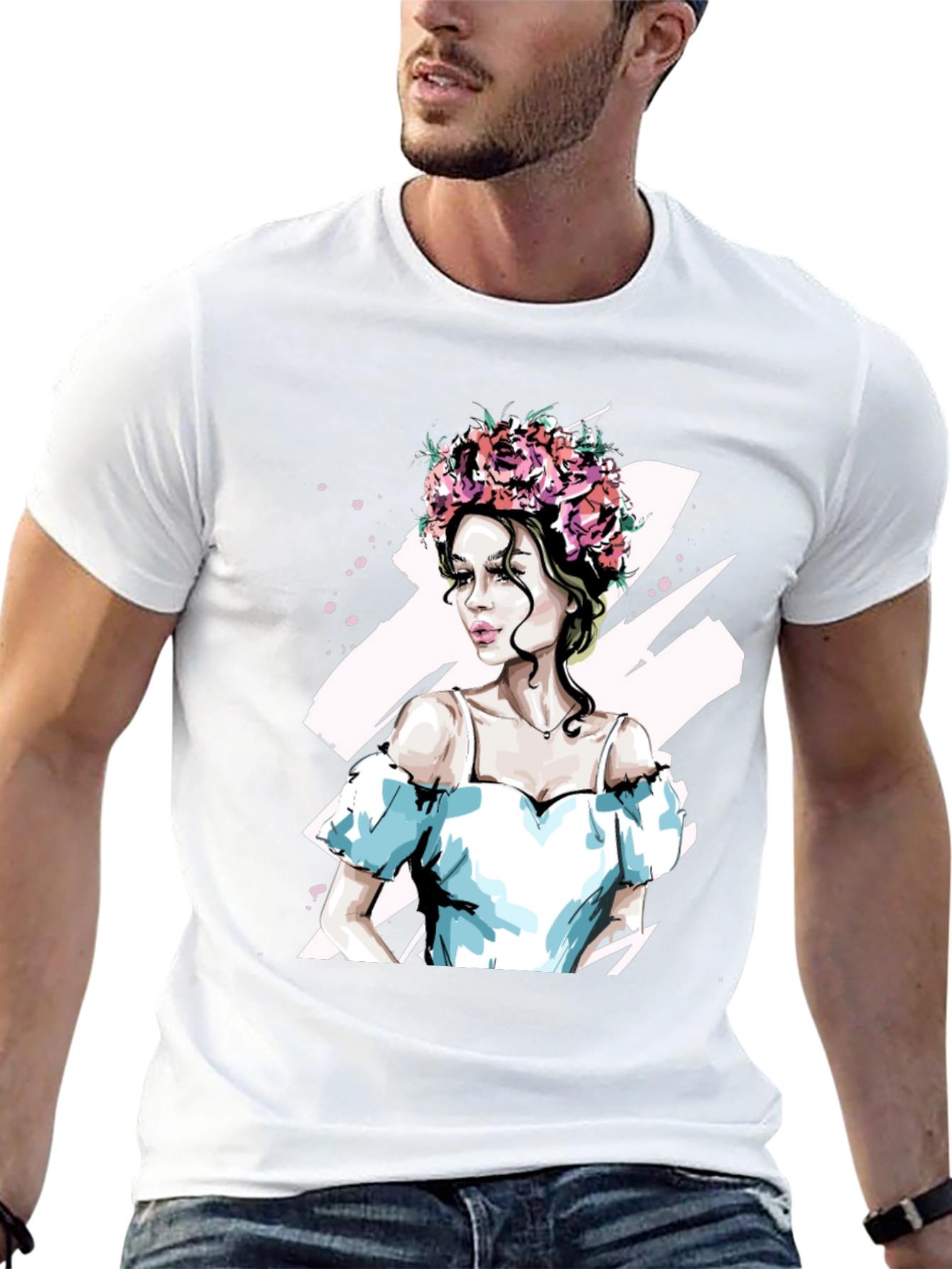 Floral Crown Woman Graphic Tee