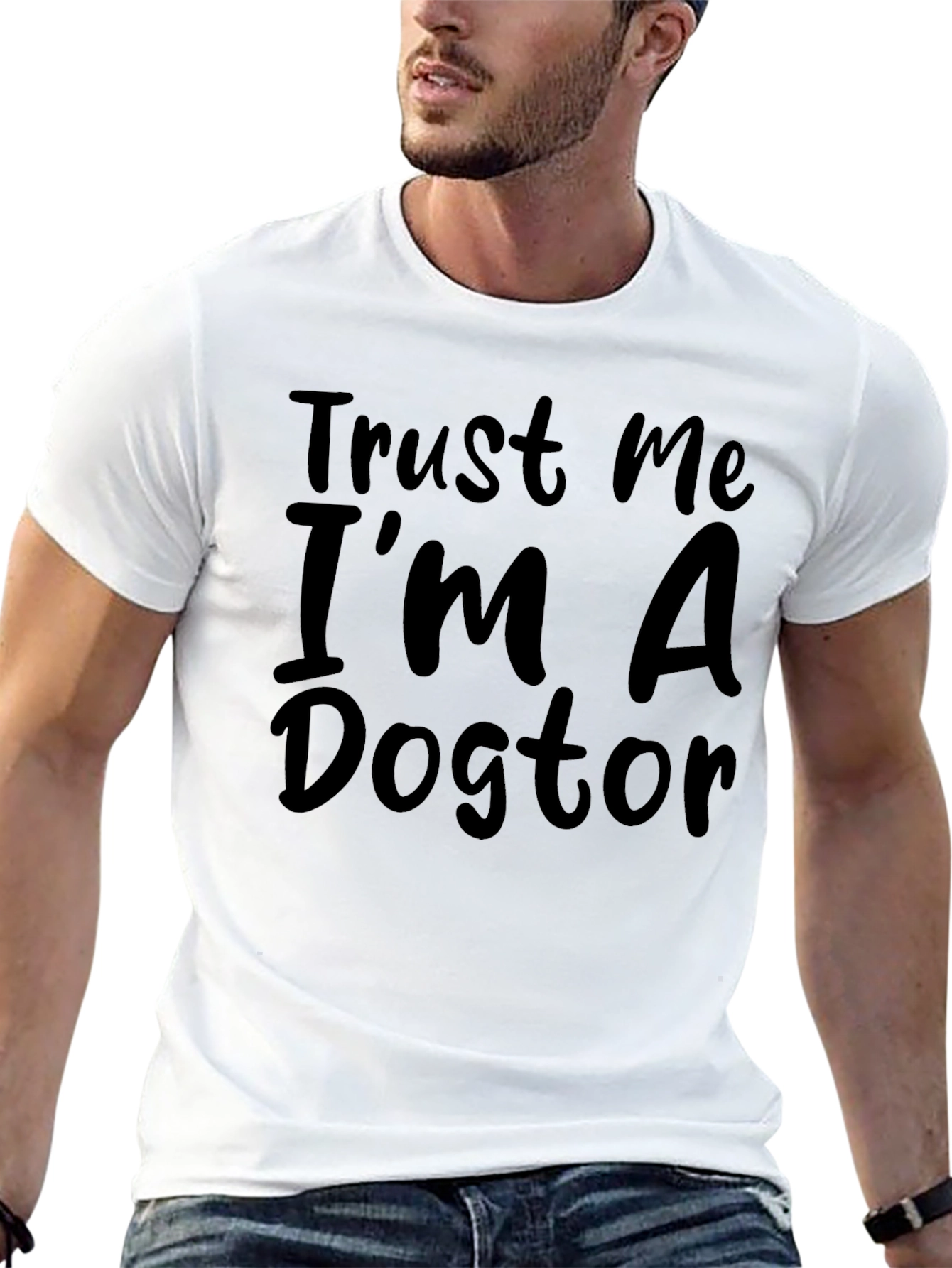 Trust Me Im A Dogtor Black T-Shirt
