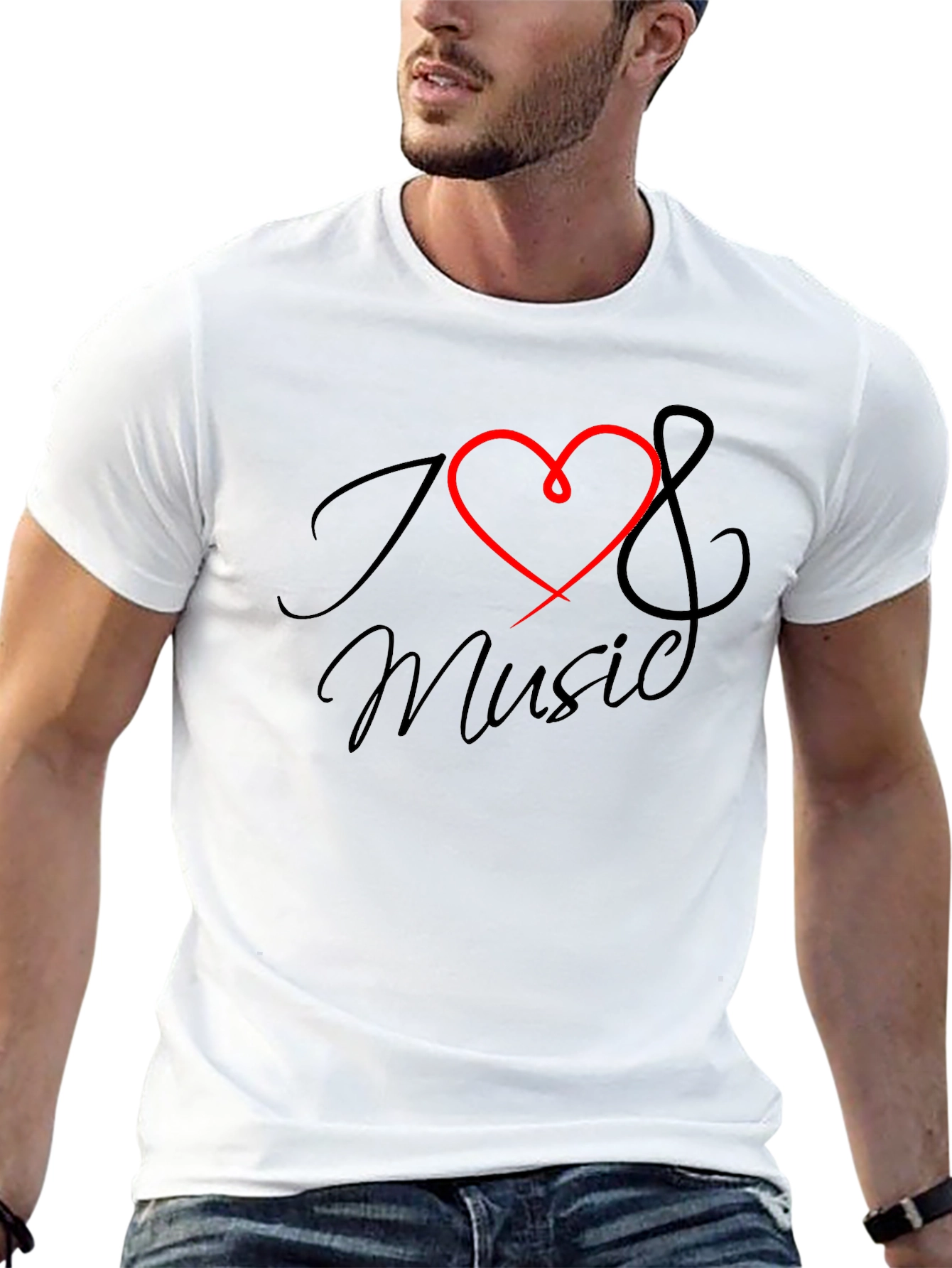 I Love Music T-Shirt - Stylish Graphic Tee