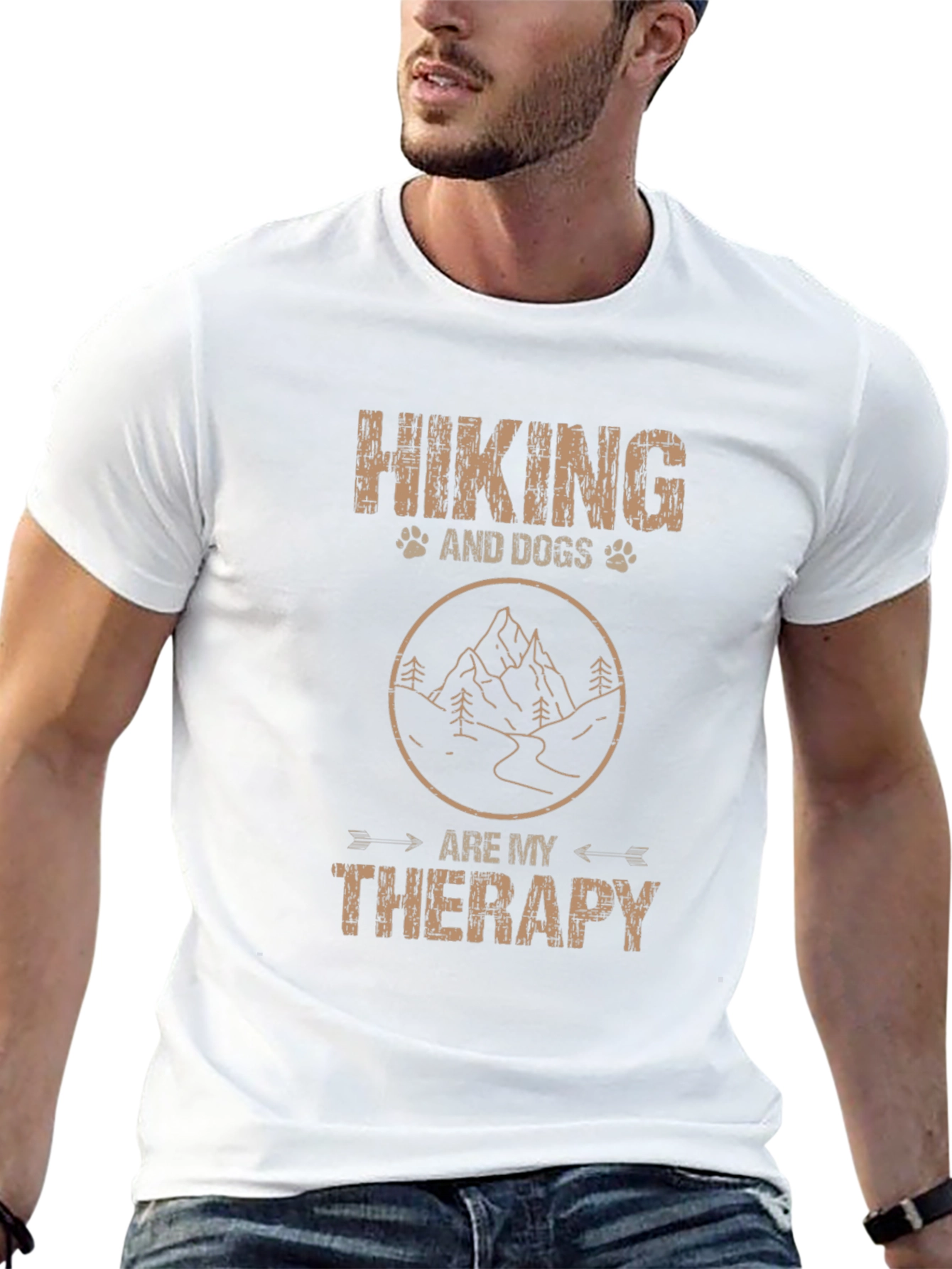 Hiking & Dogs Therapy T-Shirt - Nature Lover
