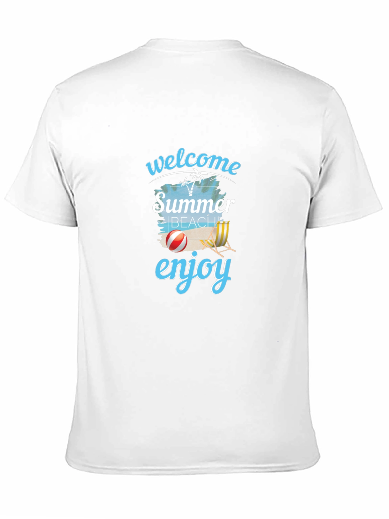 Summer Beach T-Shirt - Welcome & Enjoy Vacation Vibes