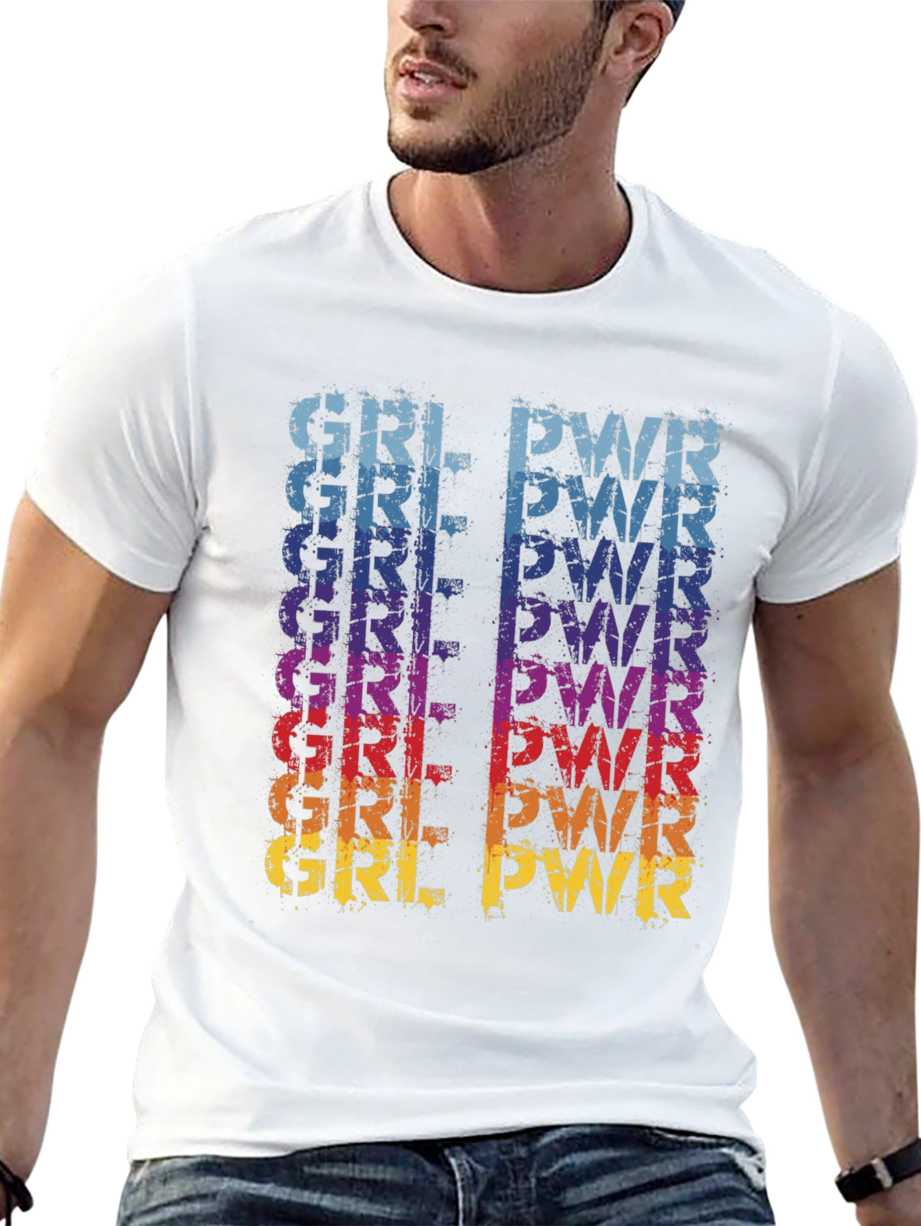 GRL PWR Graphic Print T-Shirt