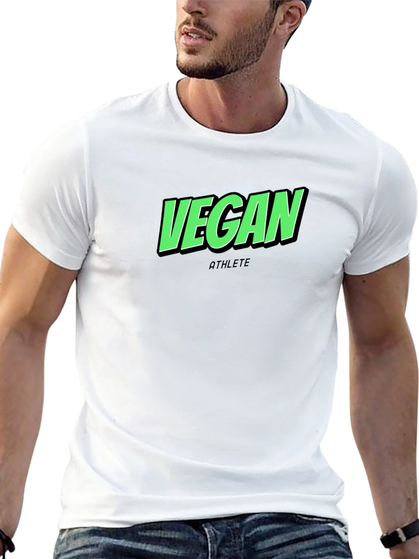 Vegan Athlete Black T-Shirt - Premium Quality