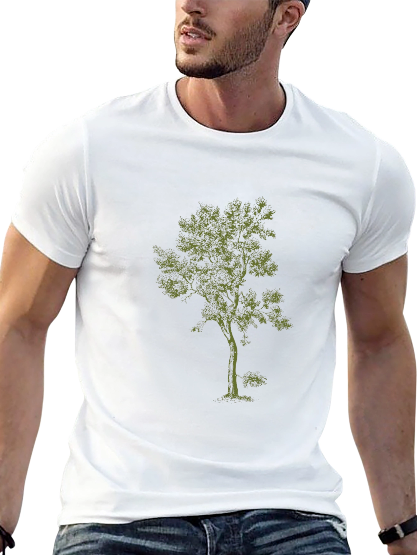 Nature Tree Graphic T-Shirt - Black