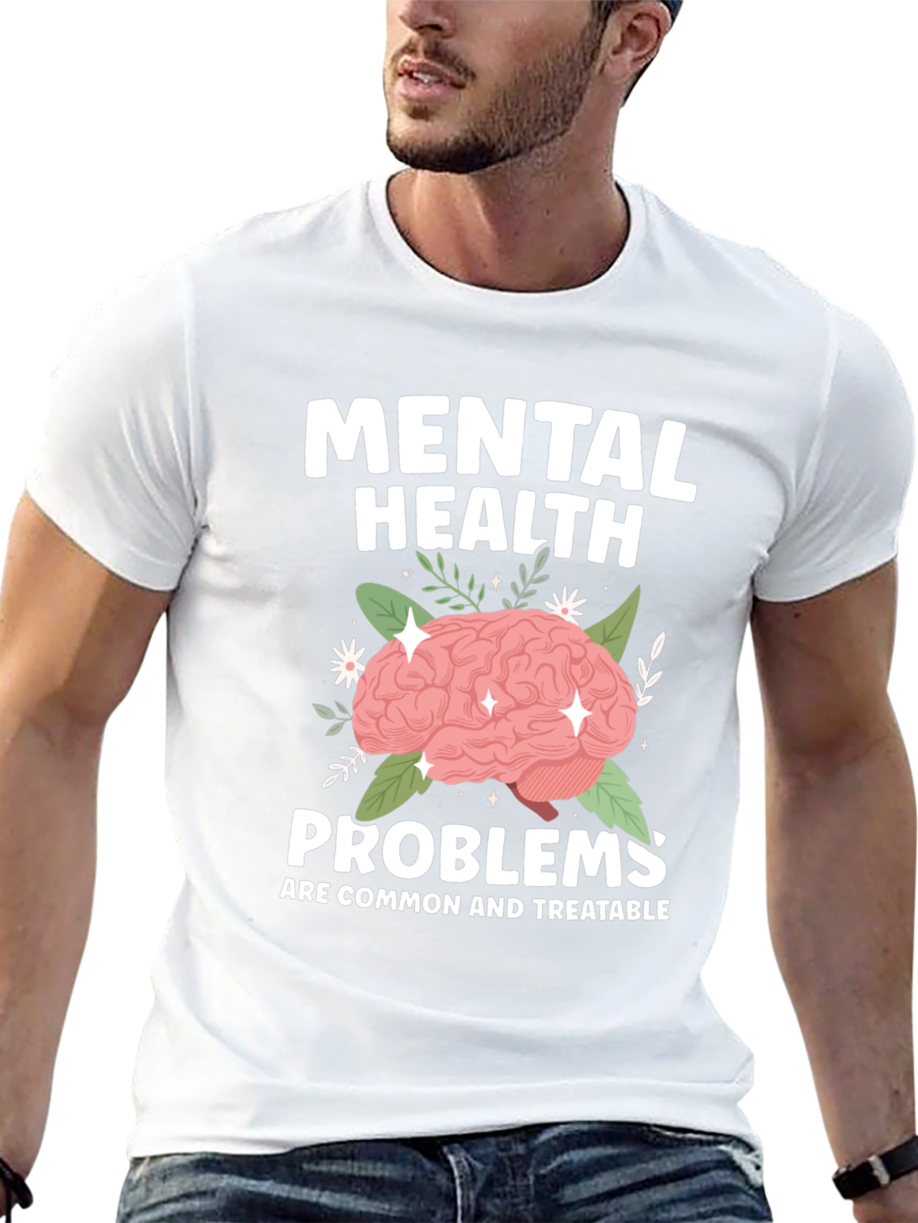 Mental Health T-Shirt - Brain Graphic Tee