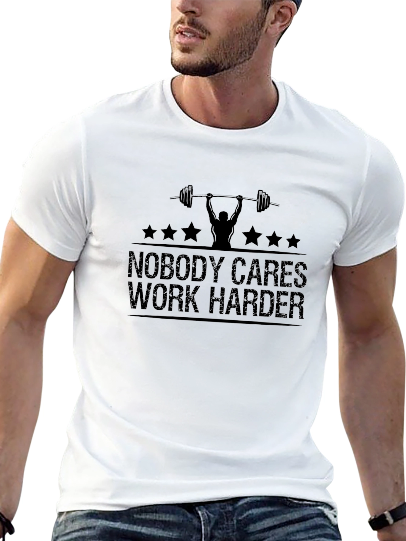 Nobody Cares Work Harder Gym T-Shirt