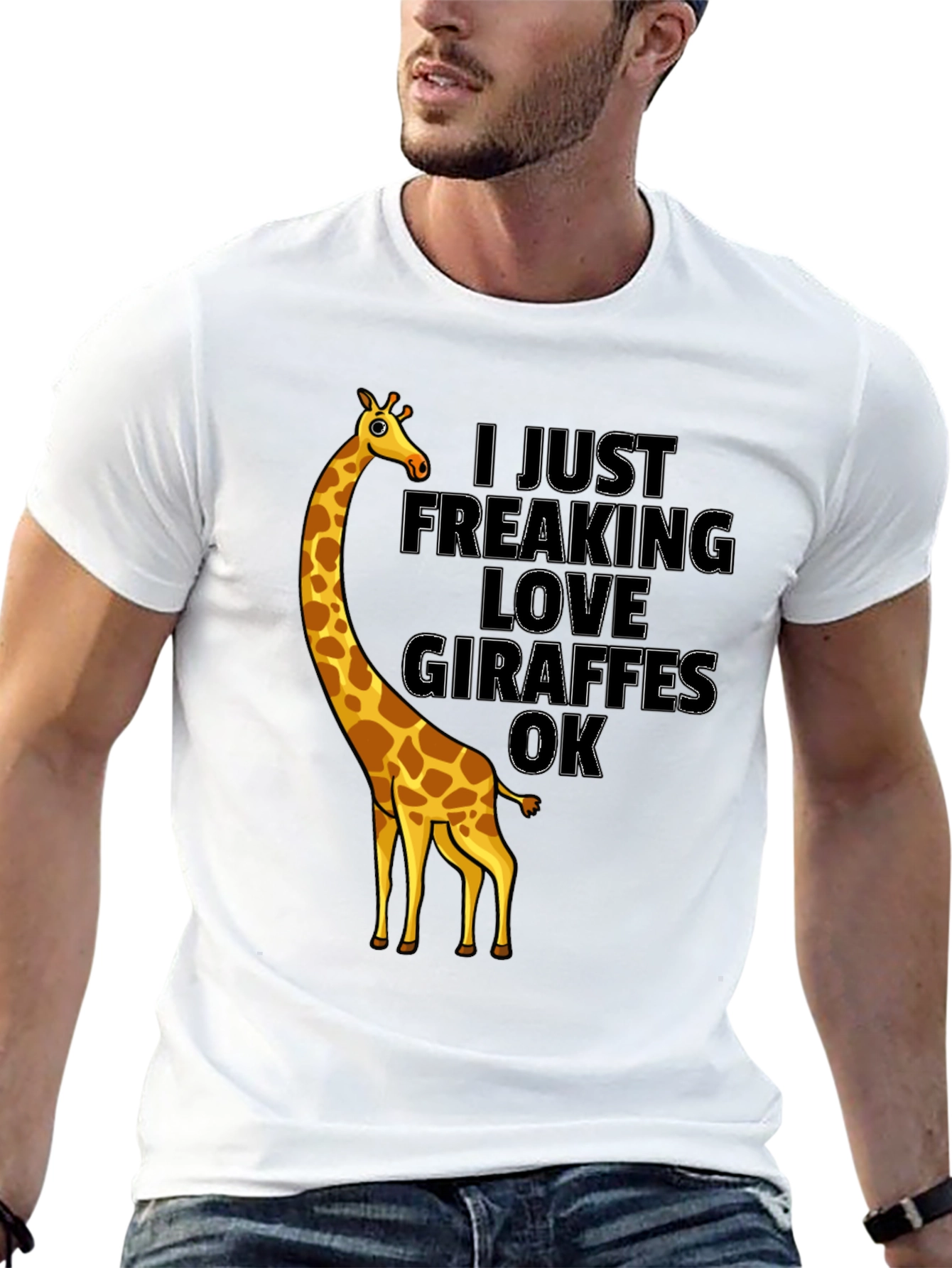 Giraffe Lover Graphic Tee - Funny Animal T-Shirt