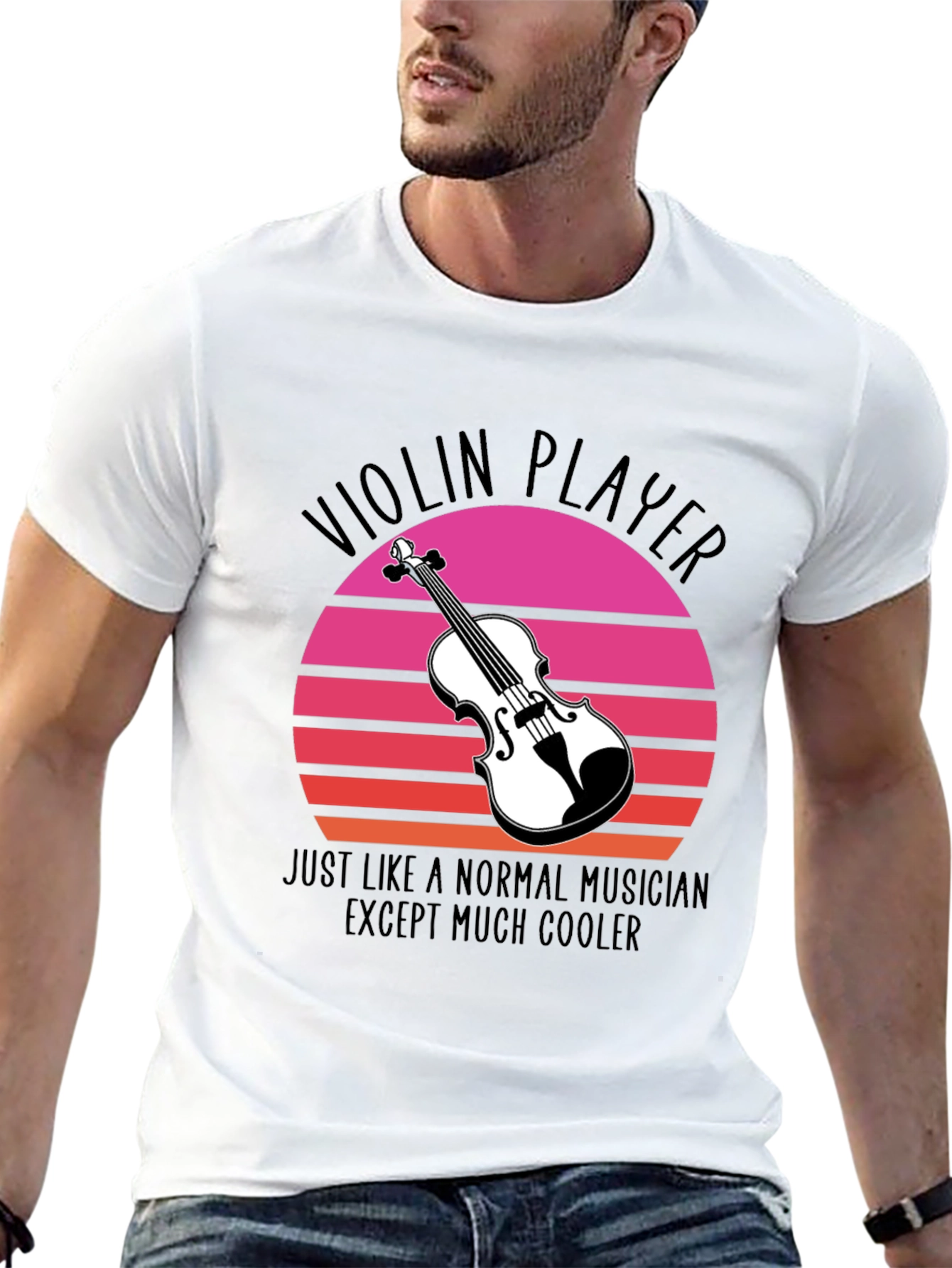 Cool Violin Player Graphic Tee