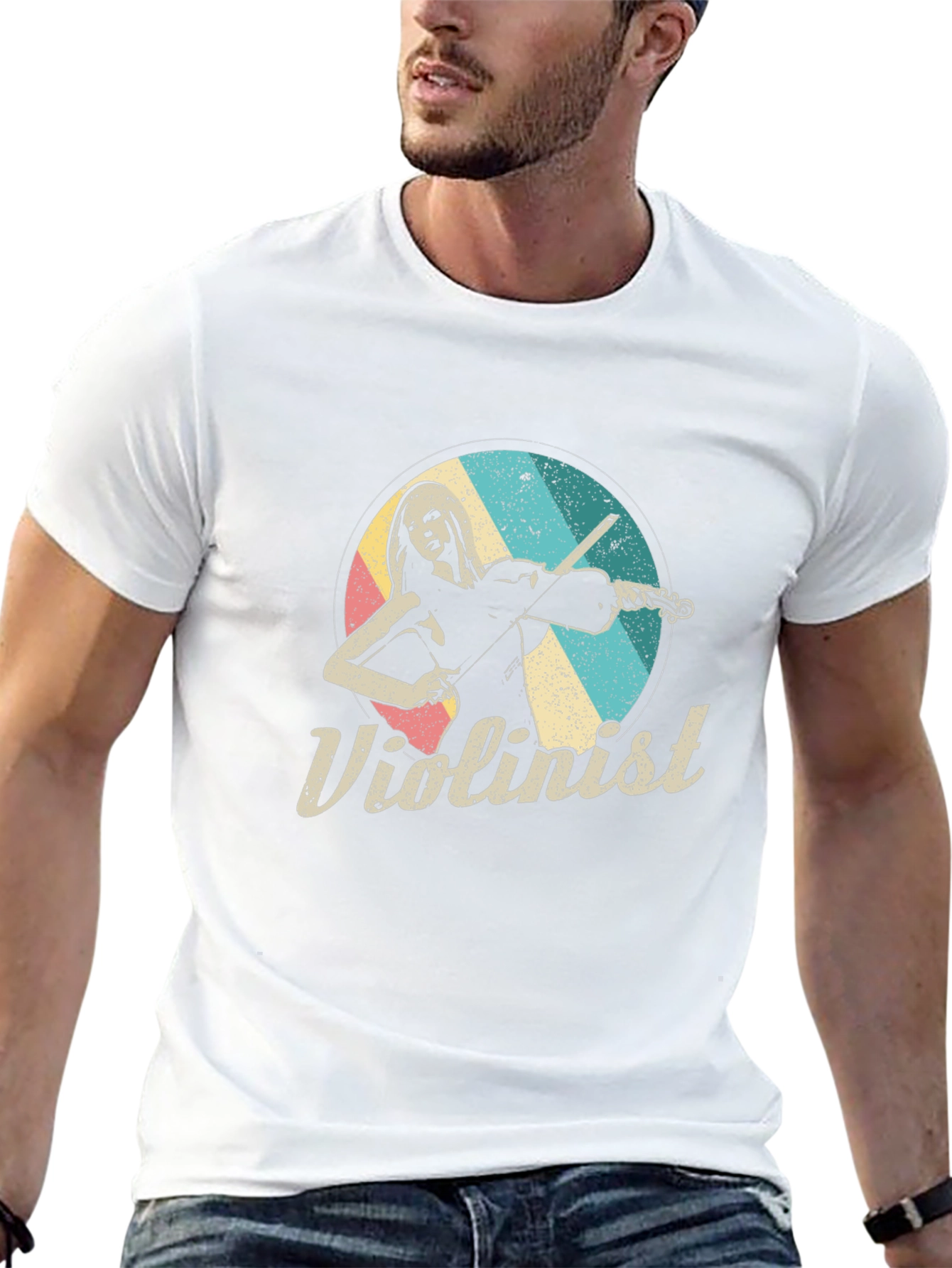 Violinist Retro T-Shirt - Classic Musical Tee