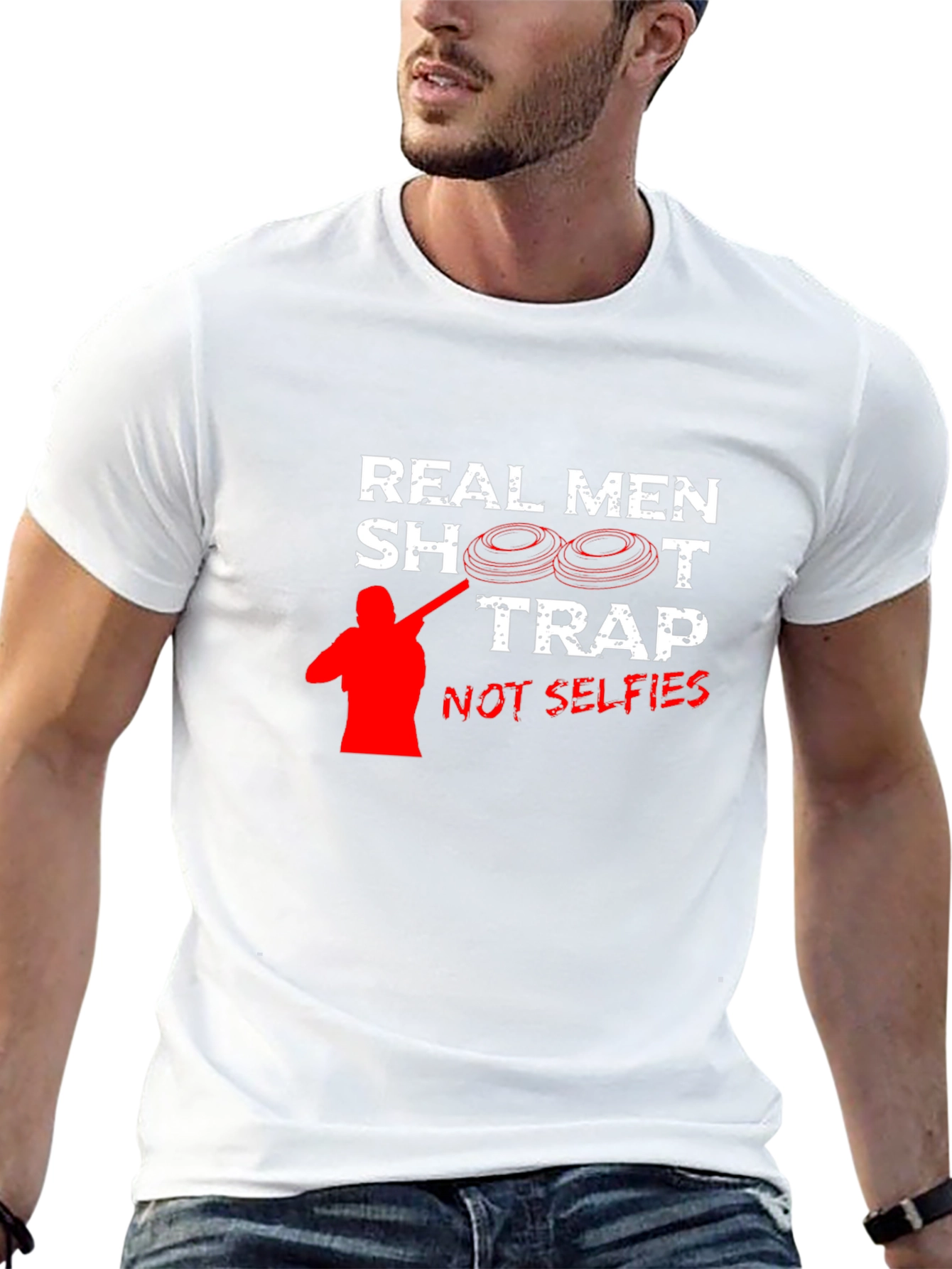 Real Men Shoot Trap T-Shirt - Skeet Shooting Tee