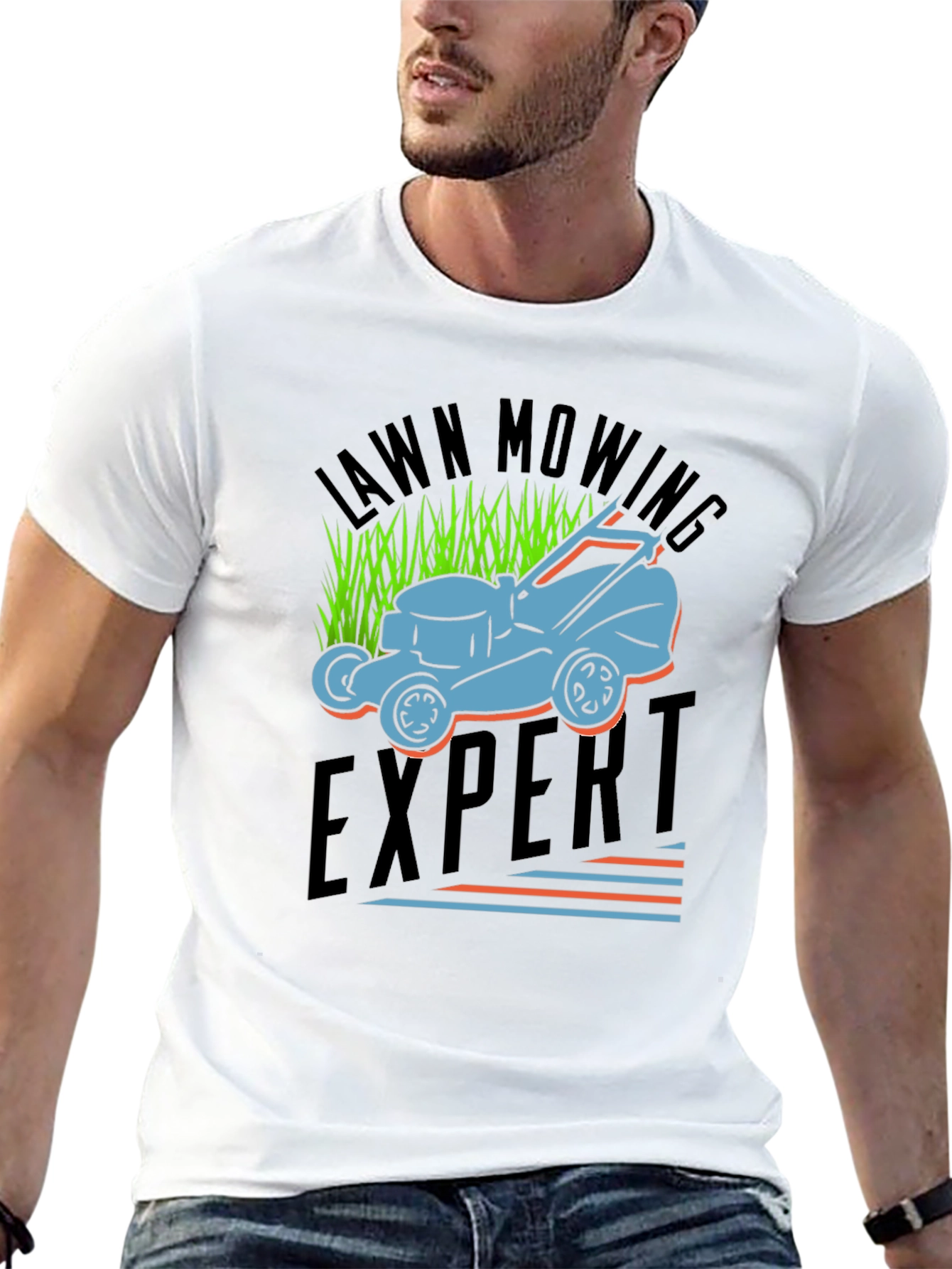 Lawn Mowing Expert Graphic T-Shirt - Comfortable Fit