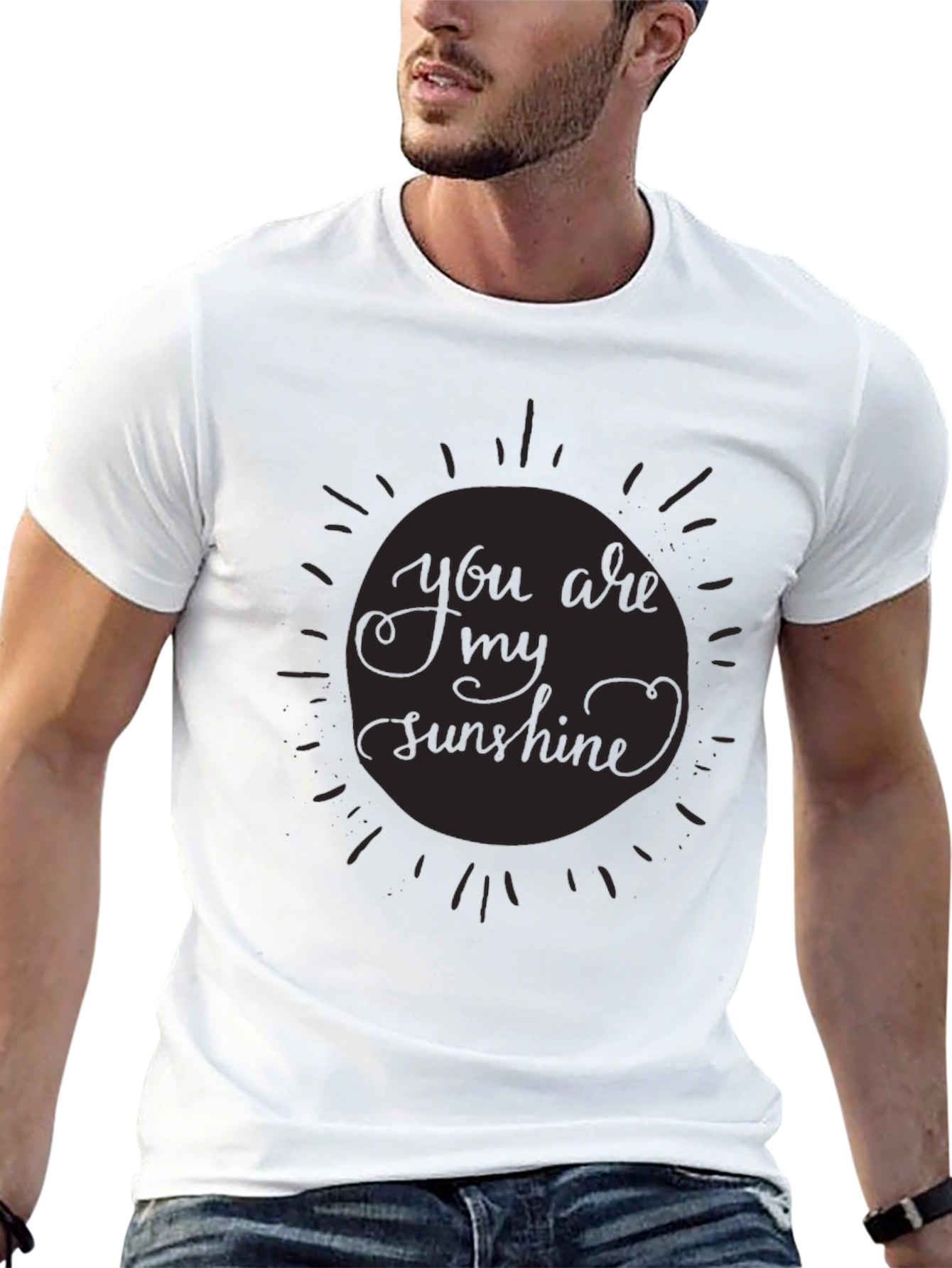 Sunshine Graphic Tee - Stylish Black T-Shirt