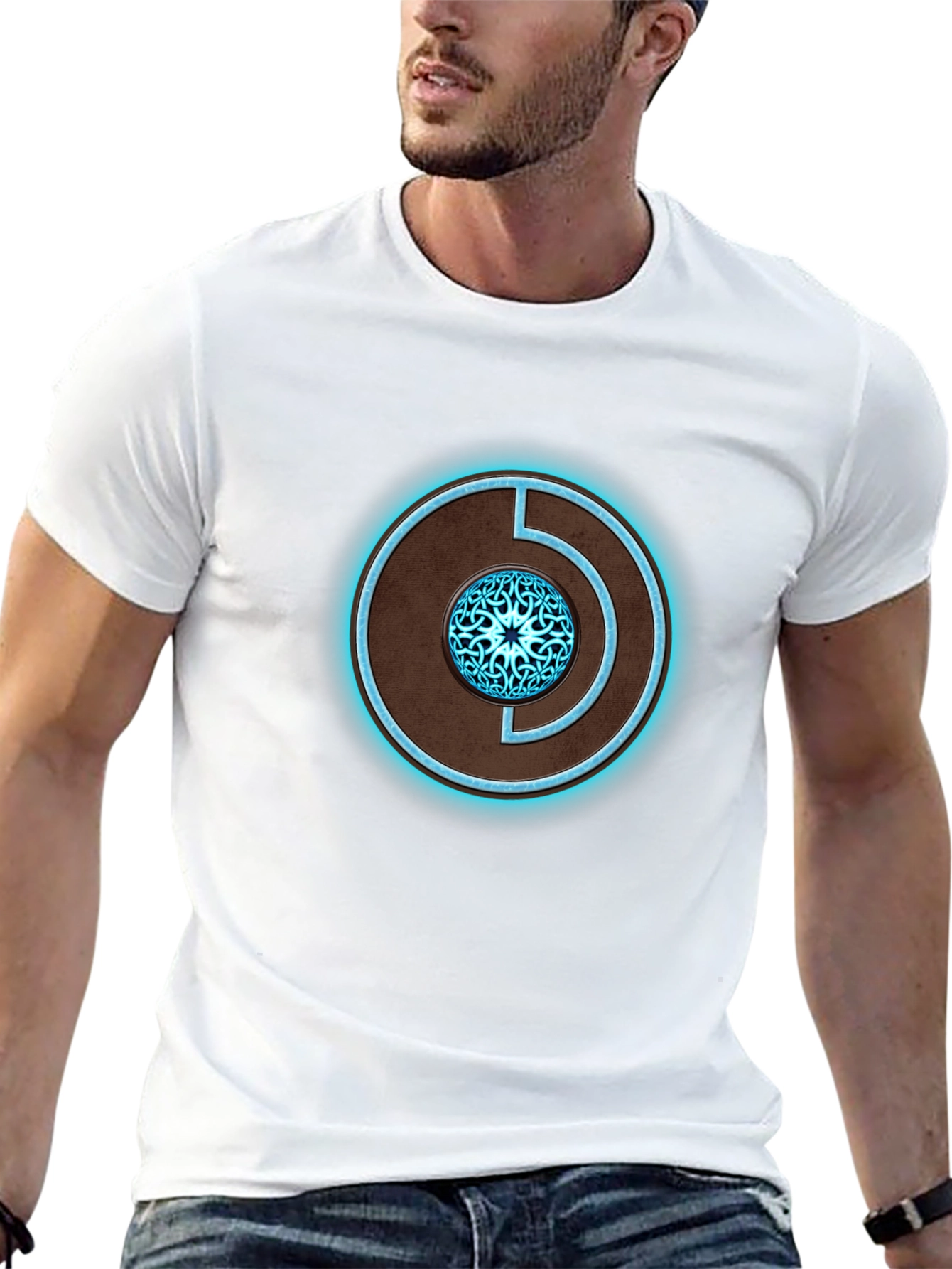 Mystic Orb Graphic Tee - Black Cotton Blend