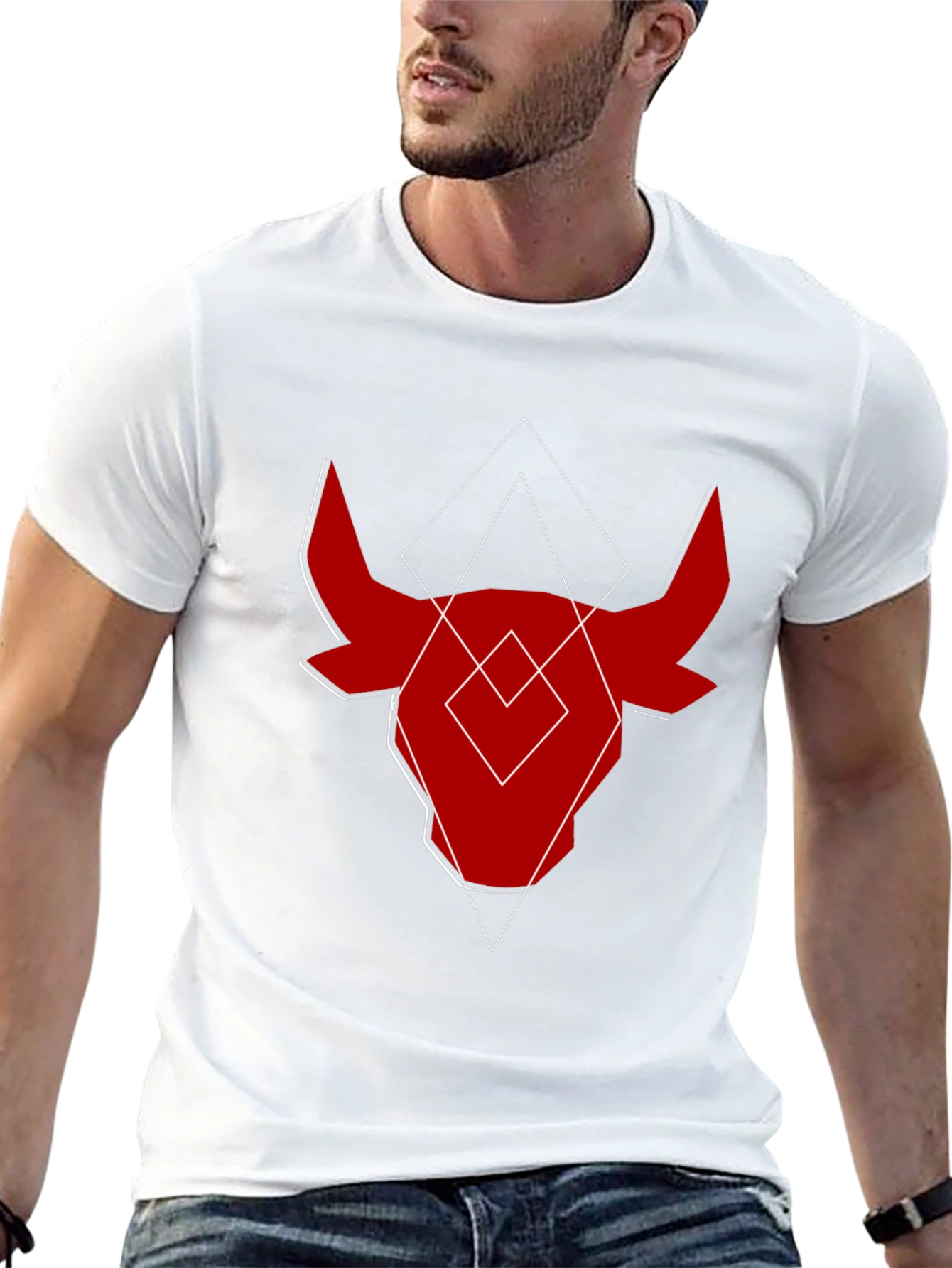 Abstract Bull Graphic Tee - Modern Menswear