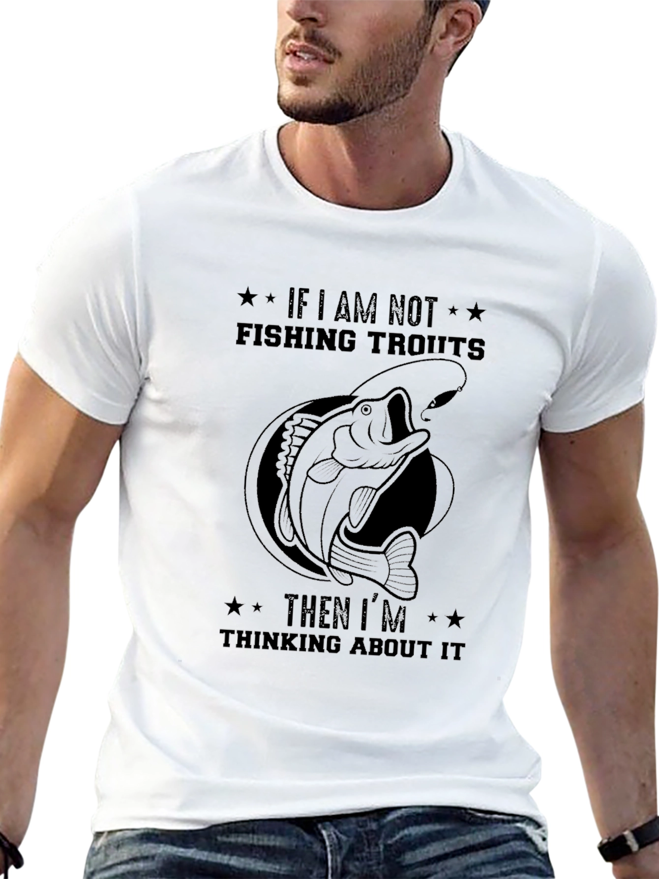 Fishing Trouts Black T-Shirt