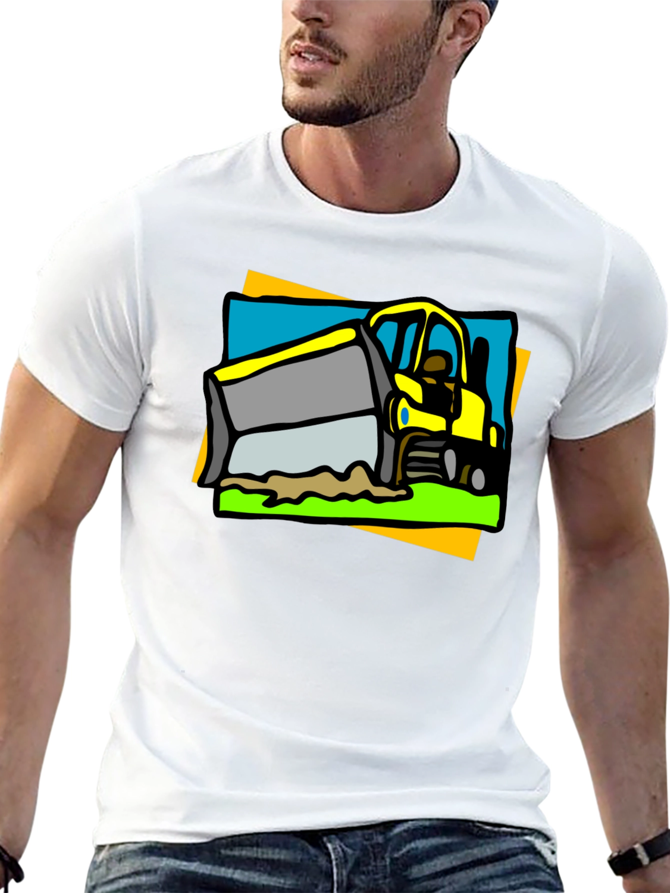 Bulldozer Graphic Tee - Heavy Equipment Shirt