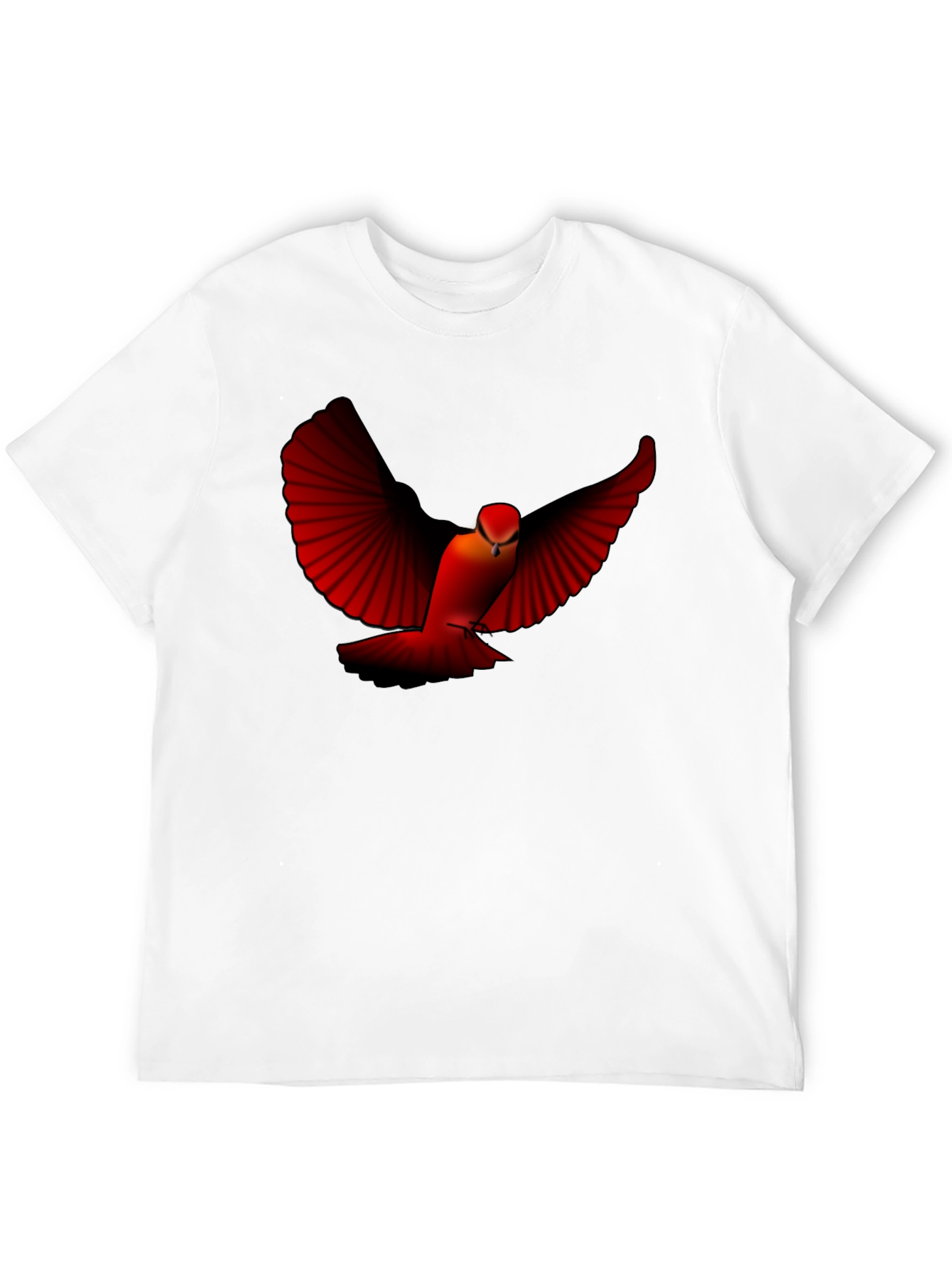 Red Bird Graphic Tee - Black Cotton Blend