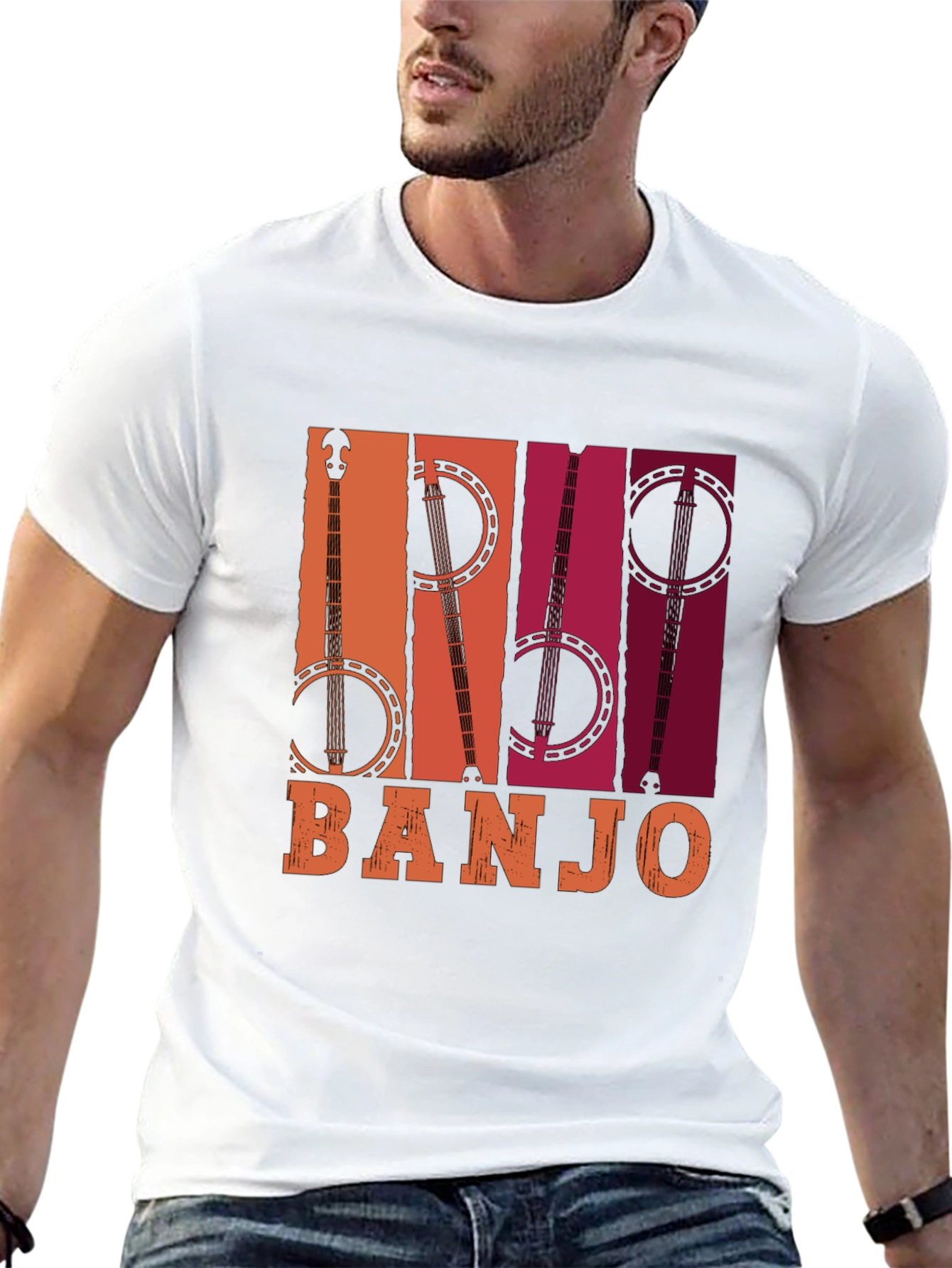 Retro Banjo Graphic Tee - Music Lover T-Shirt