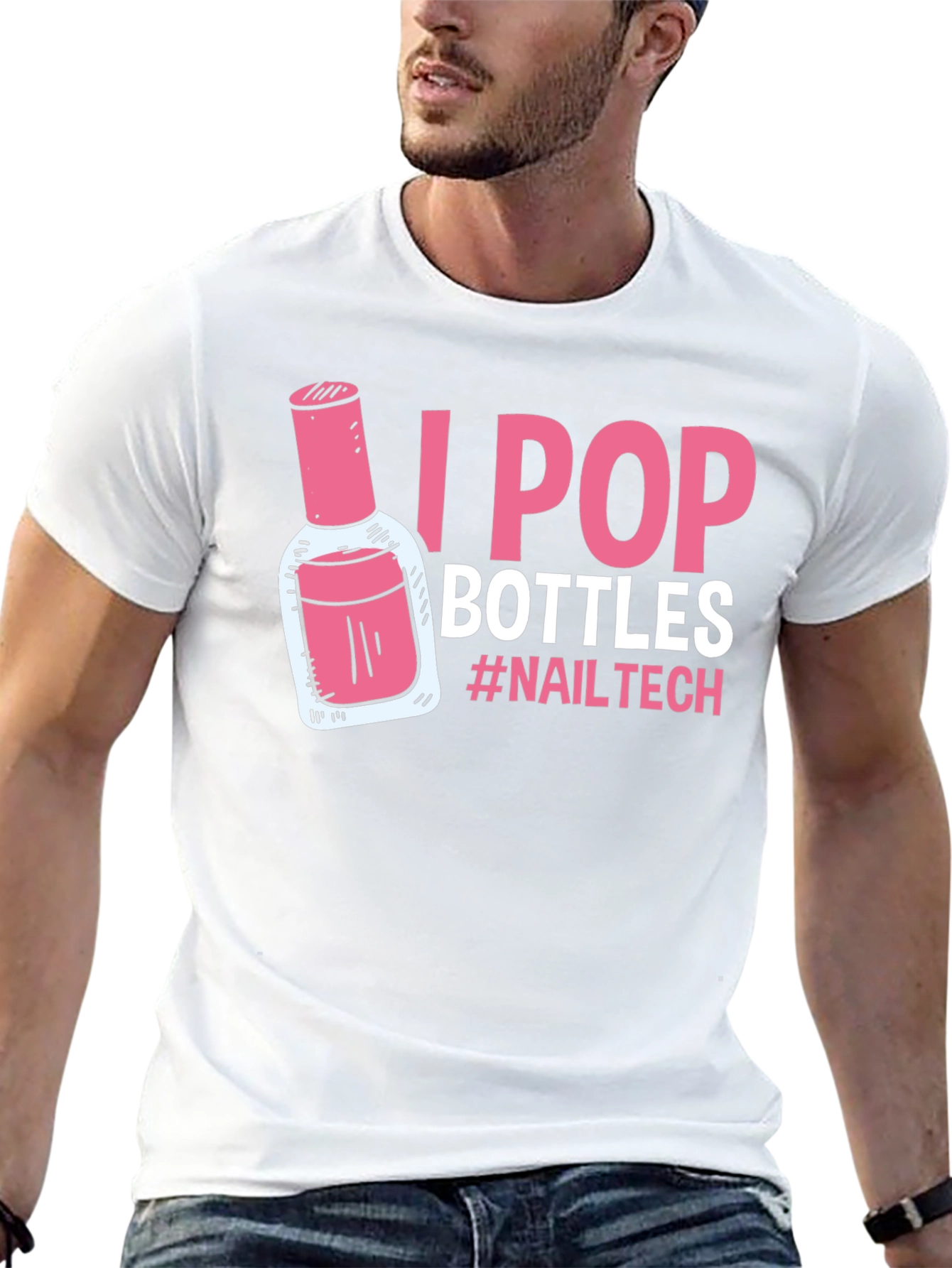 I Pop Bottles Nail Tech T-Shirt