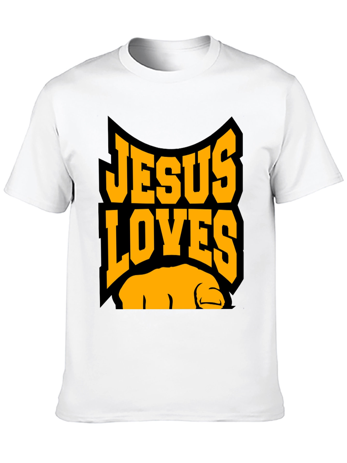 Jesus Loves You Black Graphic Tee