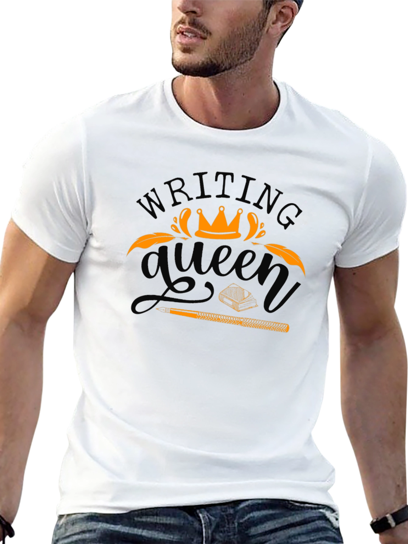 Writing Queen Black T-Shirt