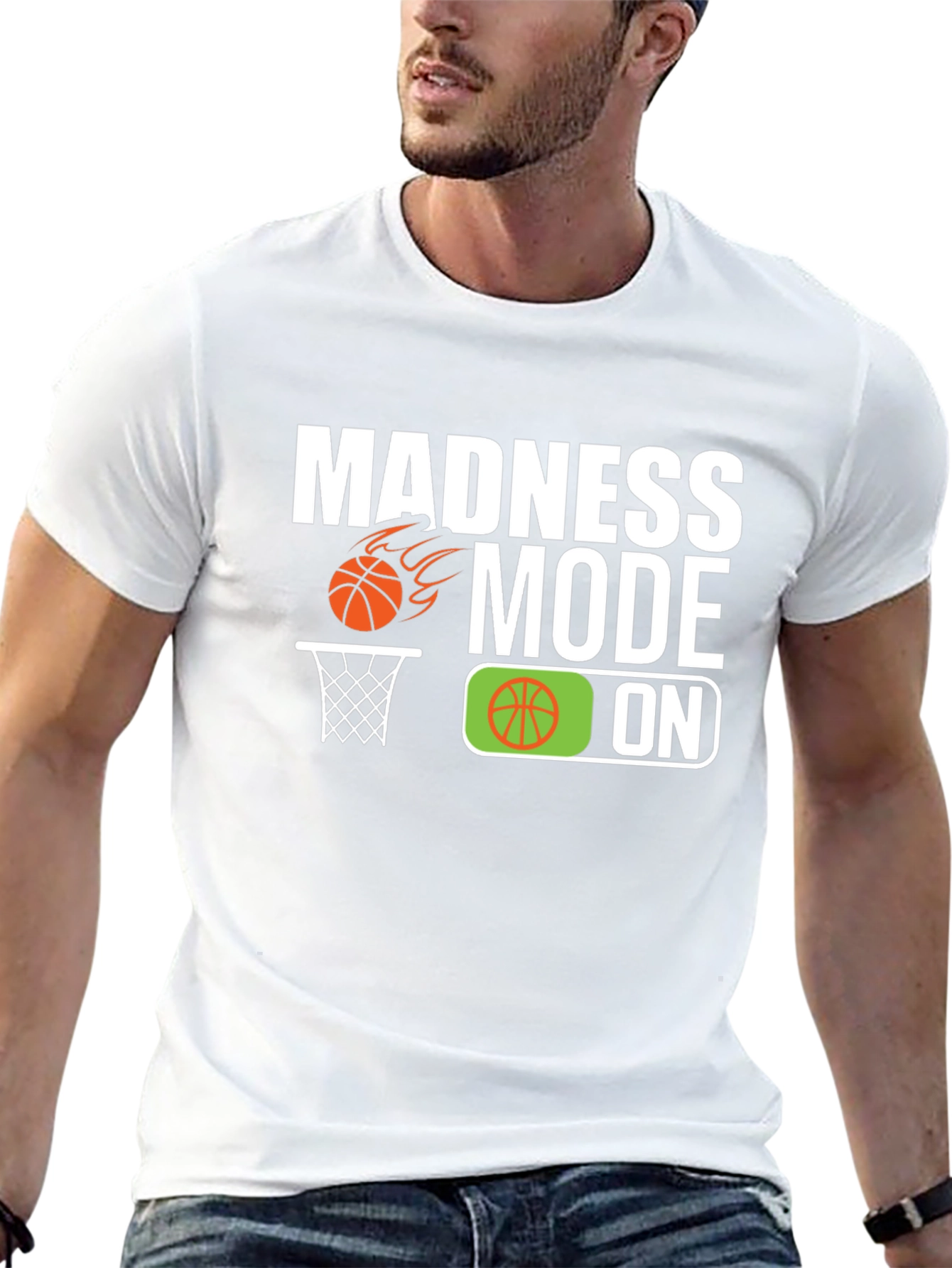 Madness Mode On Basketball Graphic Tee