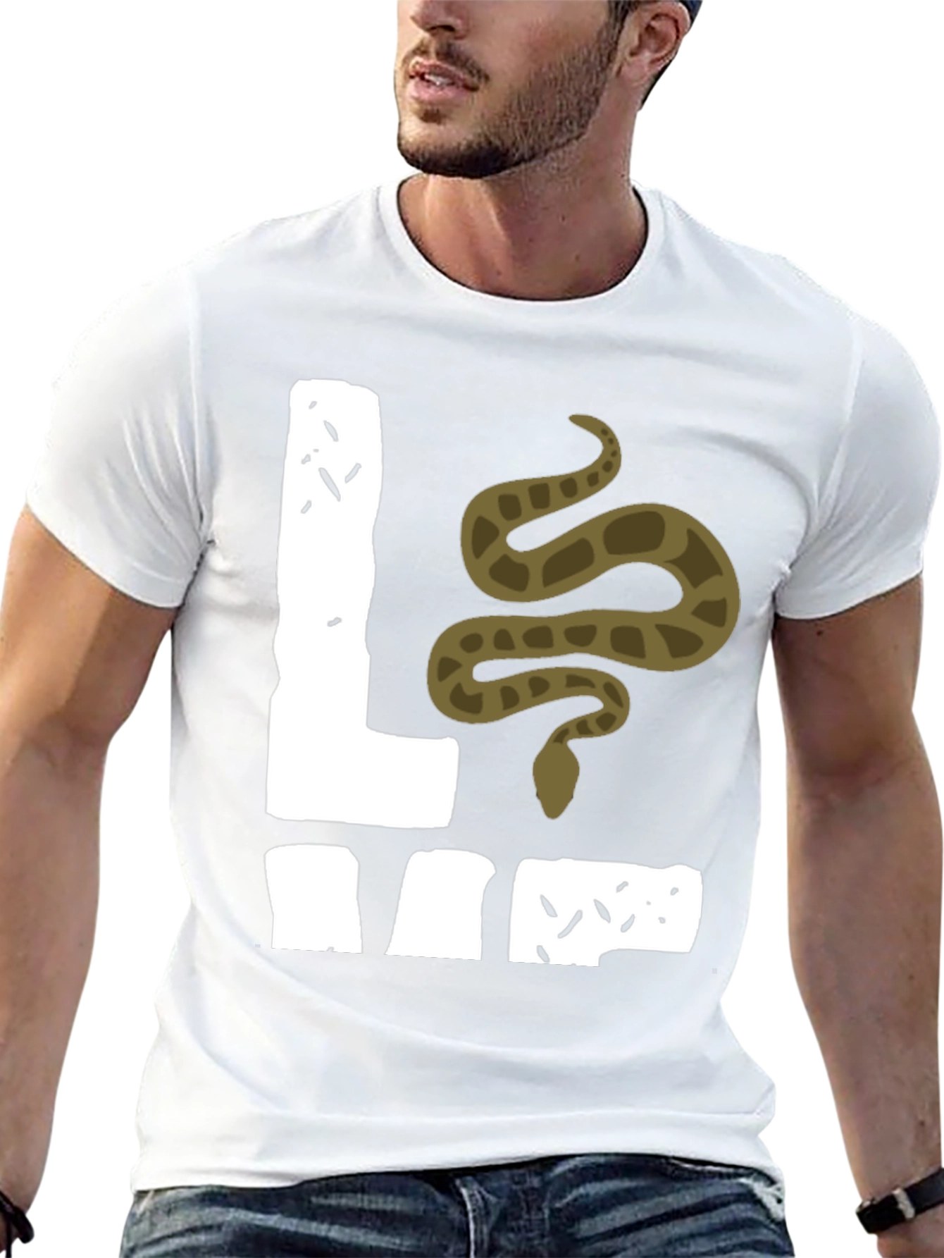 Snakes and Letters Black T-Shirt