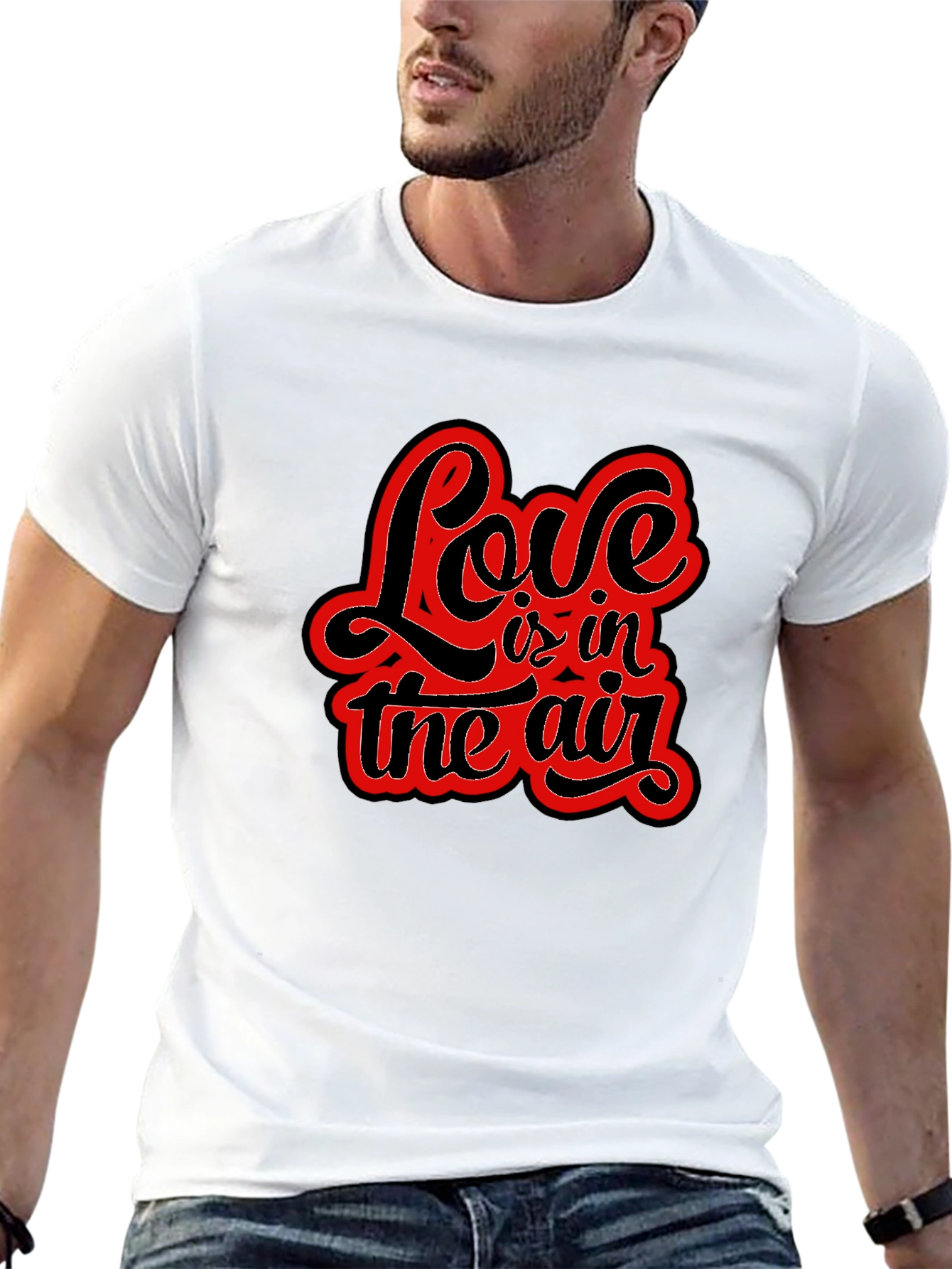 Love is in the Air Black Graphic Tee