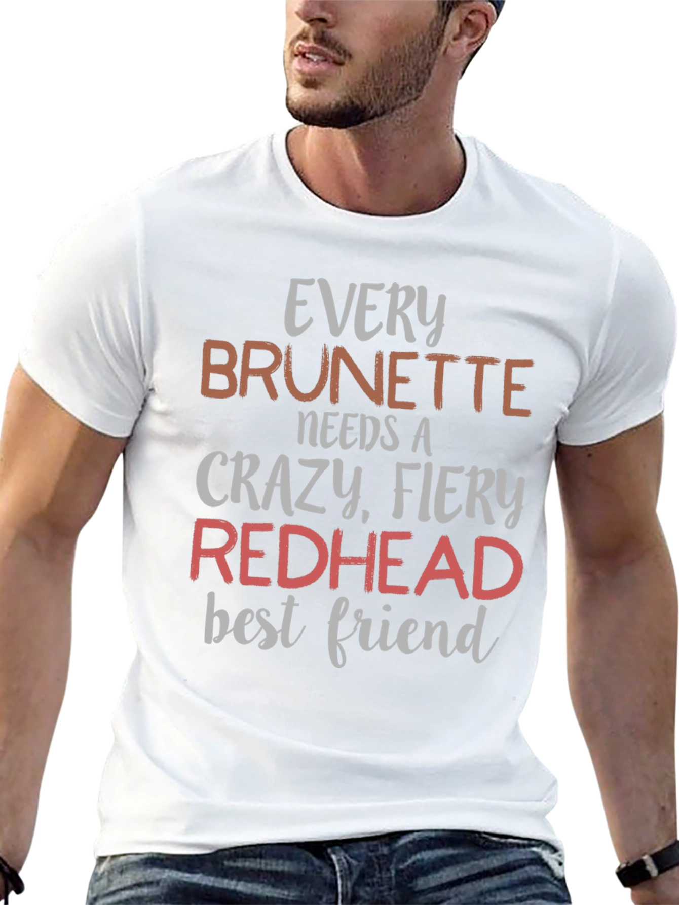 Brunette Redhead Best Friend Graphic T-Shirt