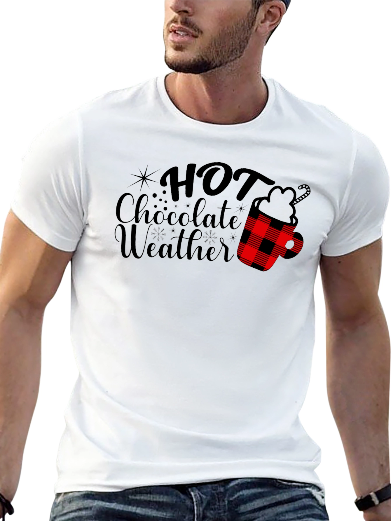 Hot Chocolate Weather Graphic Tee - Winter Apparel