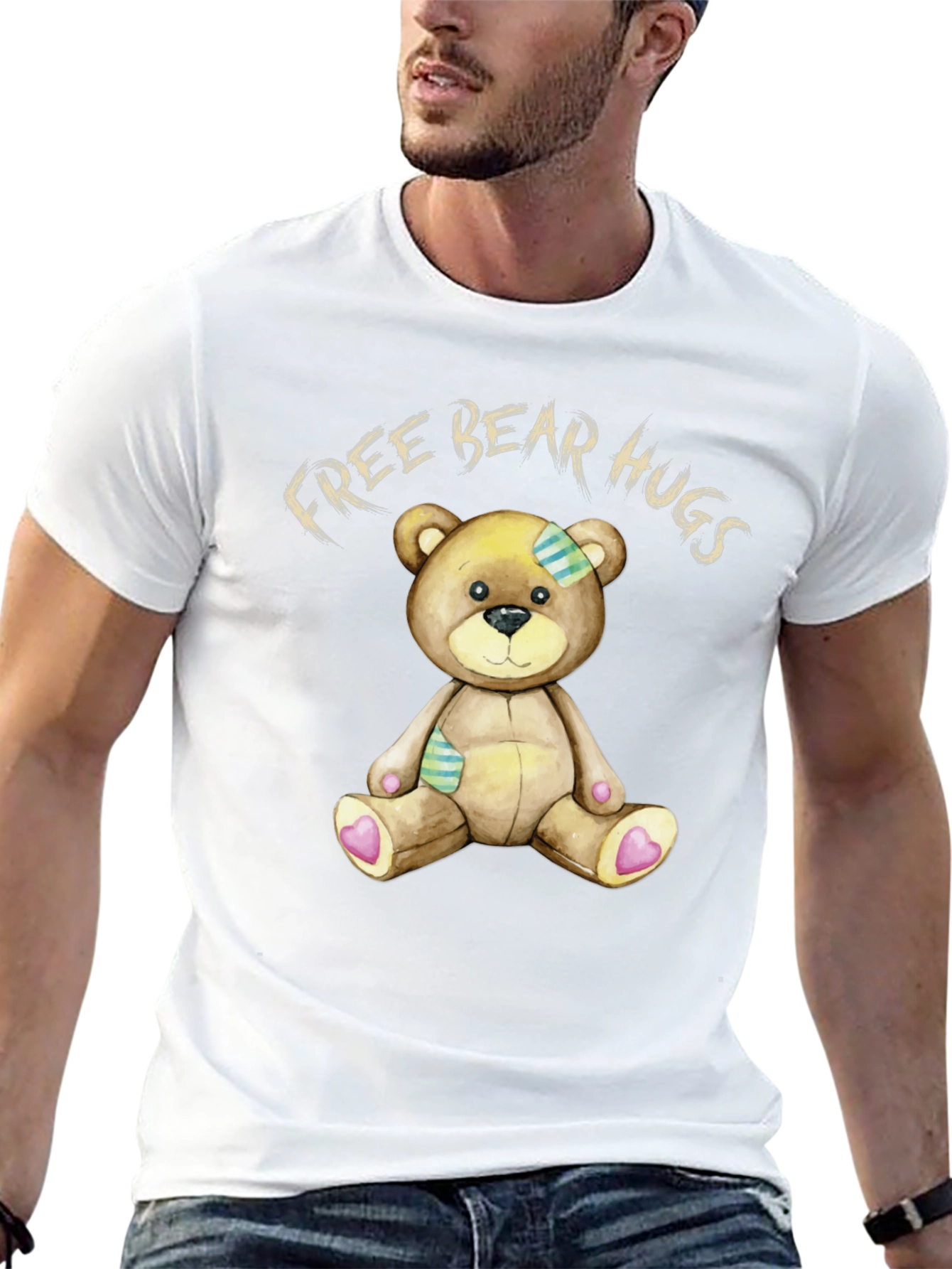 Free Bear Hugs T-Shirt - Cute Teddy Bear Design