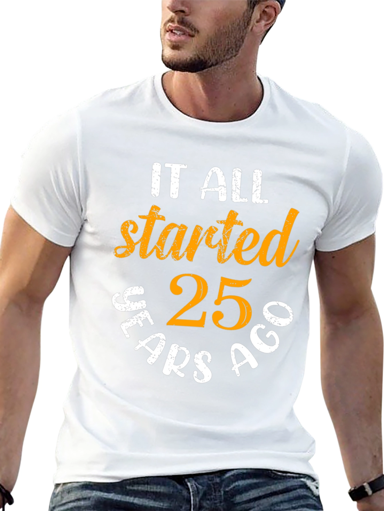 25th Anniversary Started Years Ago Black T-Shirt