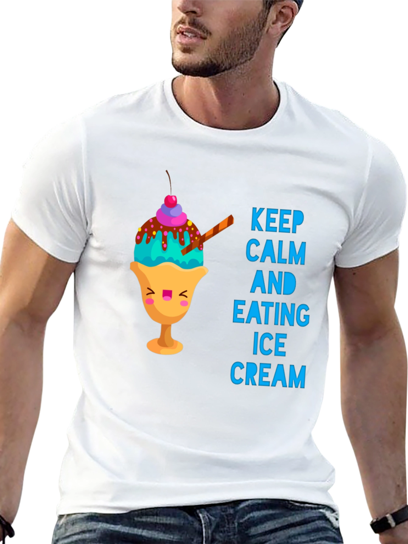 Keep Calm & Eat Ice Cream Graphic Tee