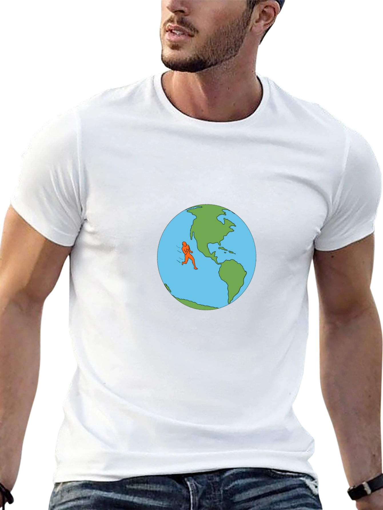 Running the World T-Shirt - Earth Graphic Tee