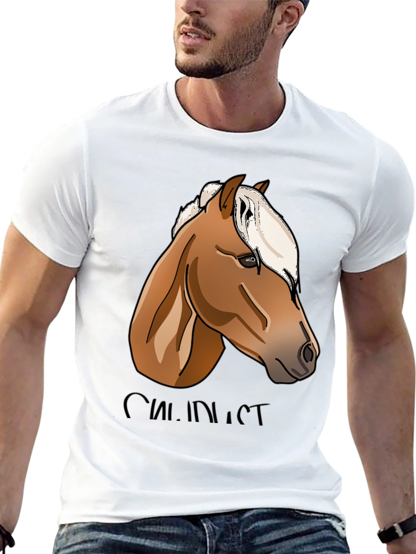 Horse Lovers Graphic Tee - Black