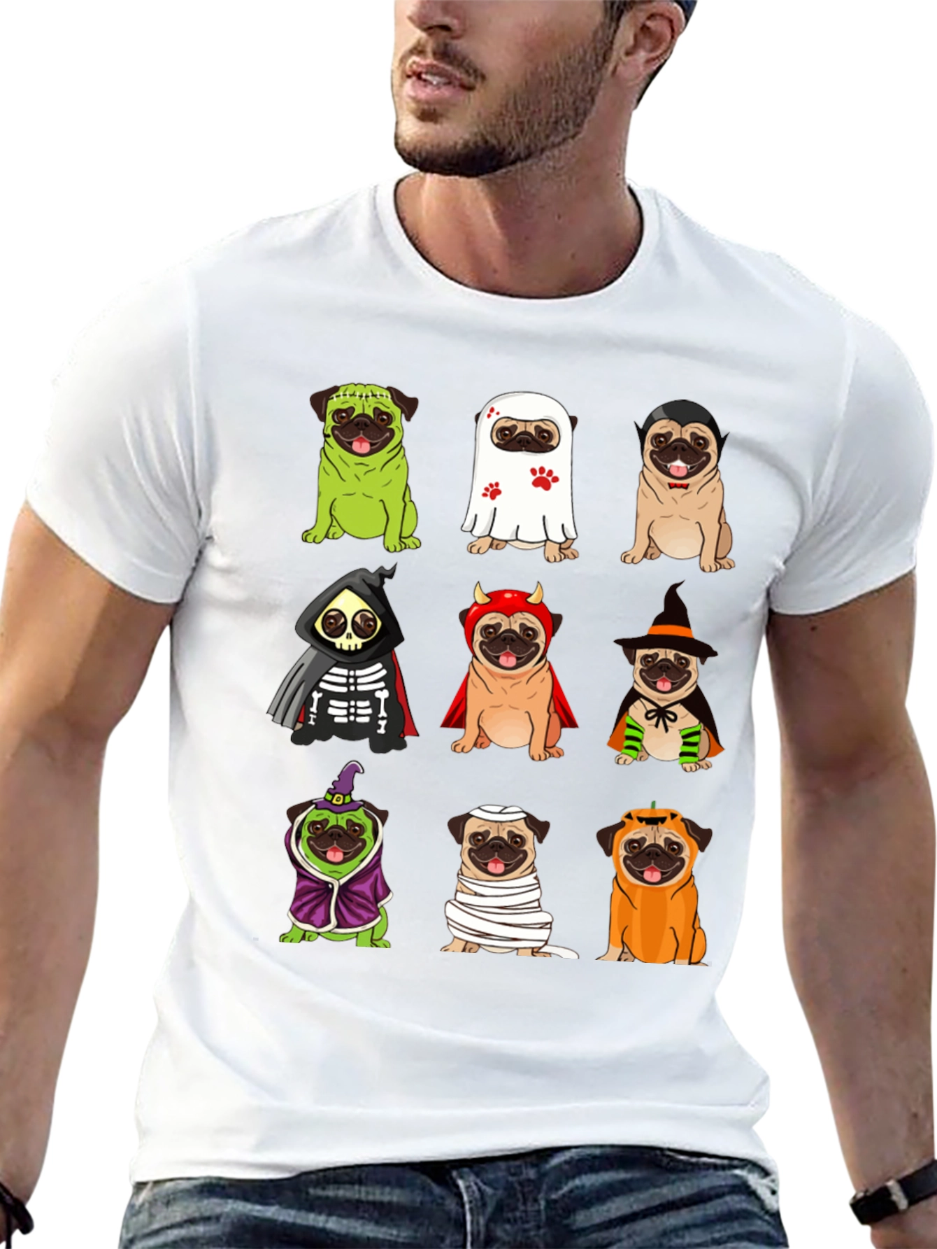 Halloween Pugs Graphic Tee
