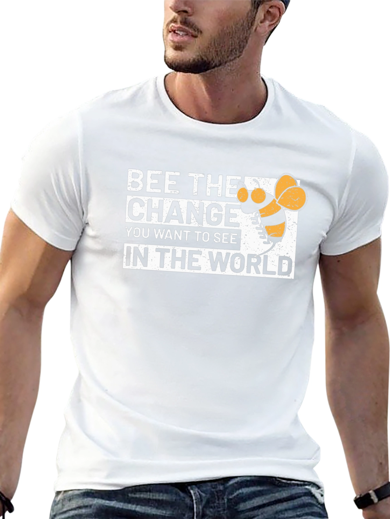 Bee the Change T-Shirt - Motivational Graphic Tee