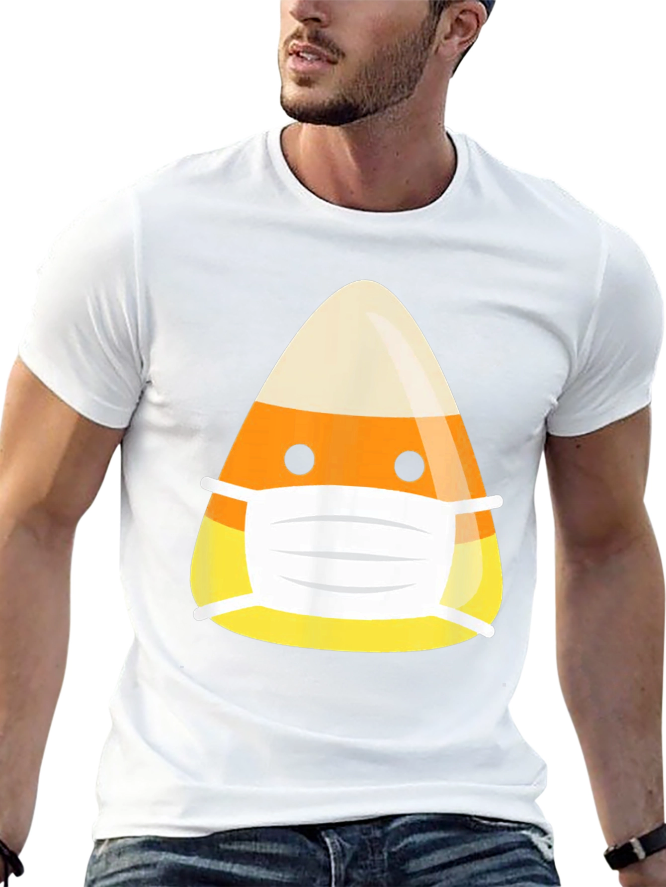 Candy Corn Mask T-Shirt