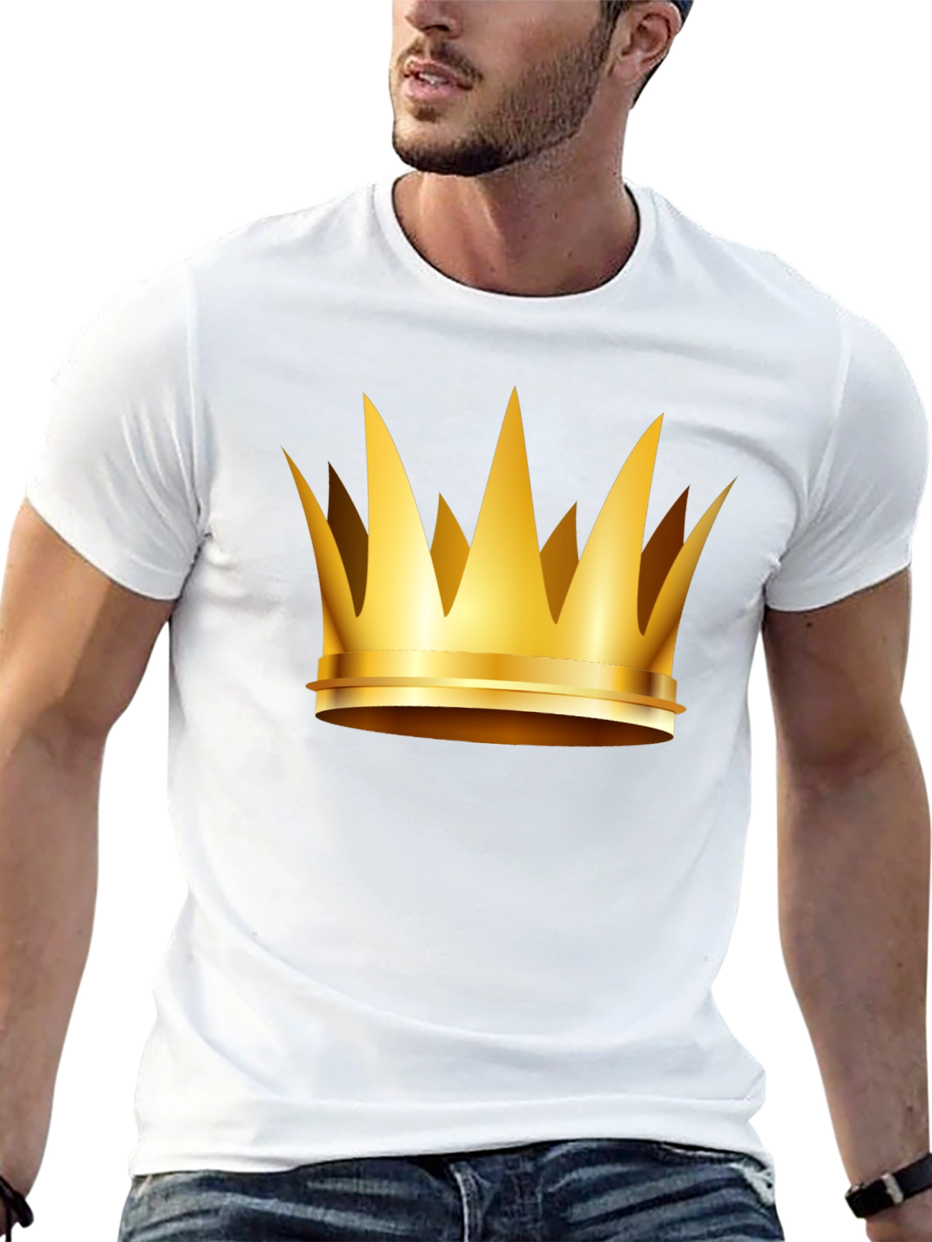 Gold Crown Graphic T-Shirt - Kingly Style